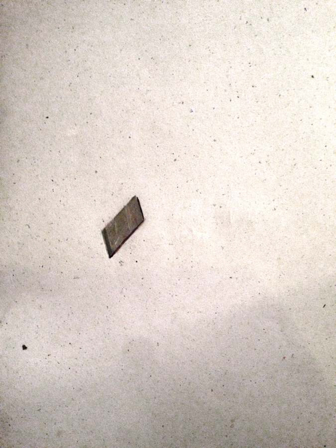 part of a broken paper knife's blade. 14.01.2016.