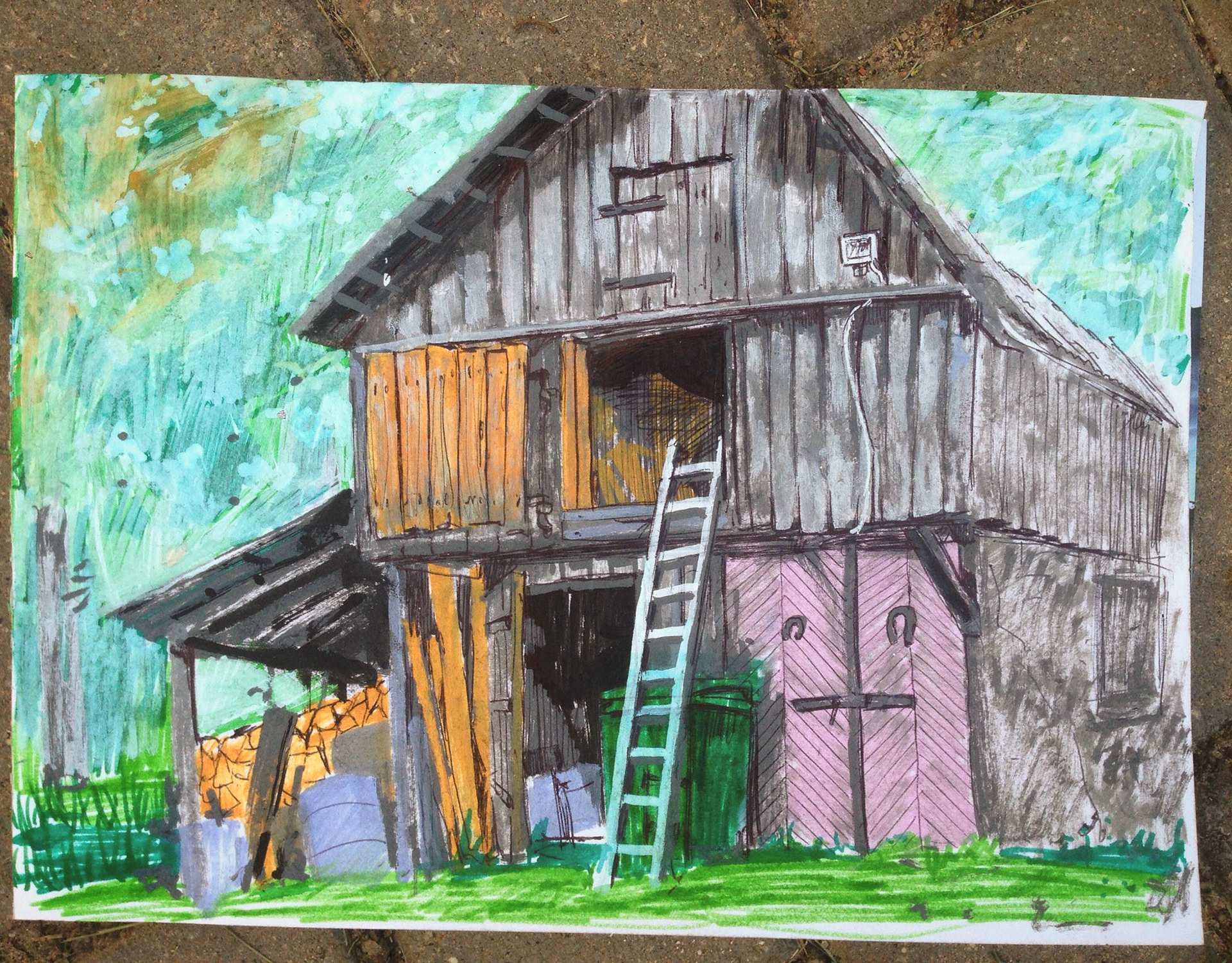 markers on paper, 2016