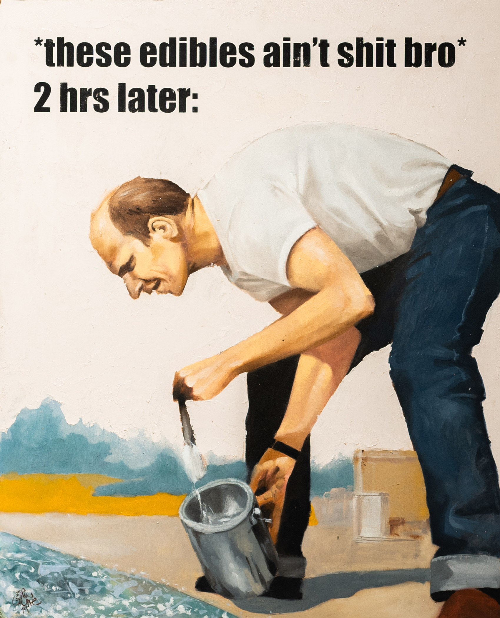 oil on. cardboard, 2019