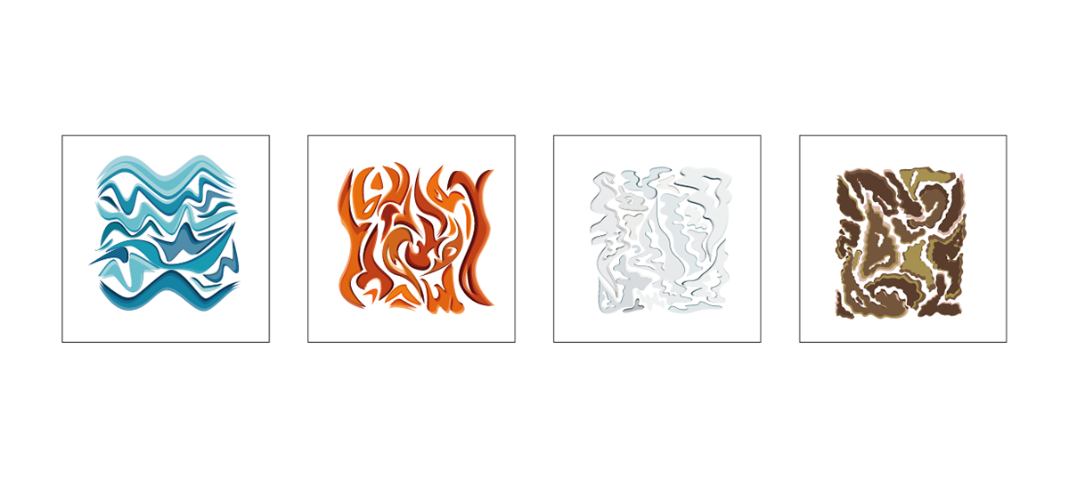 Yulia Zazovsky - four elements symbols