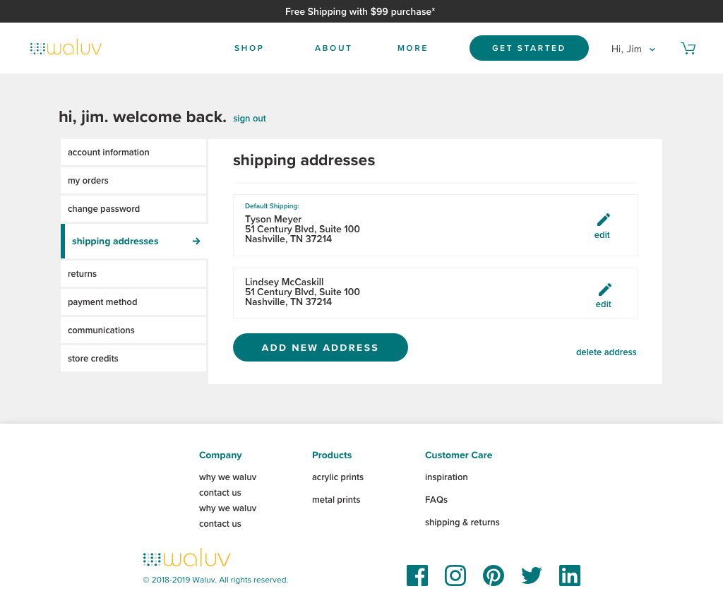Shipping Address