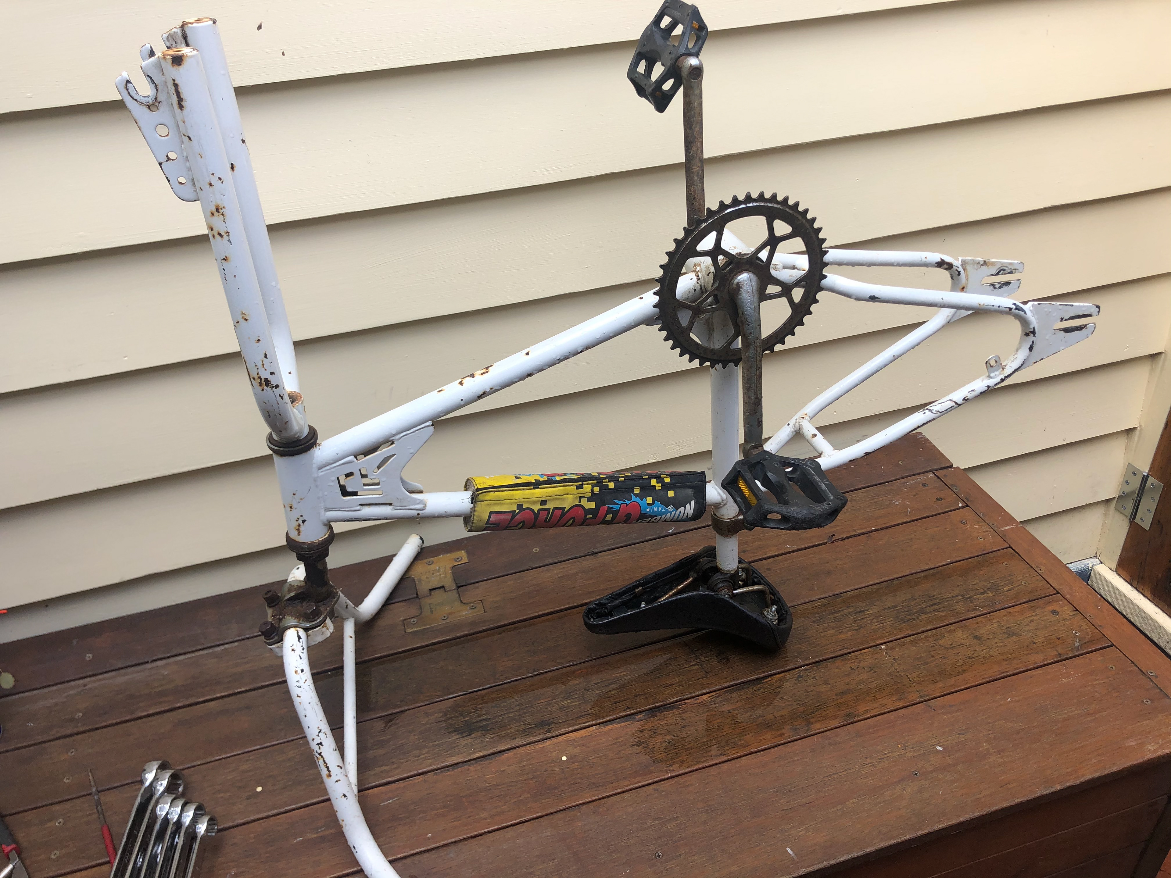 Old re-paint needed to go