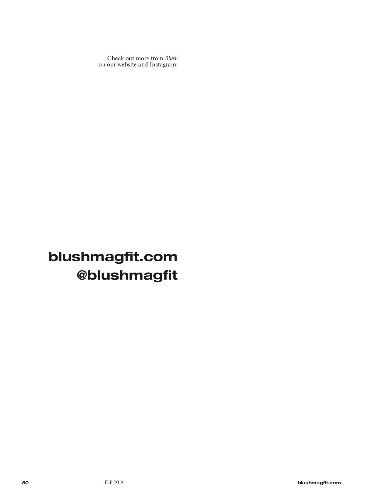 Blush Magazine Contact Page