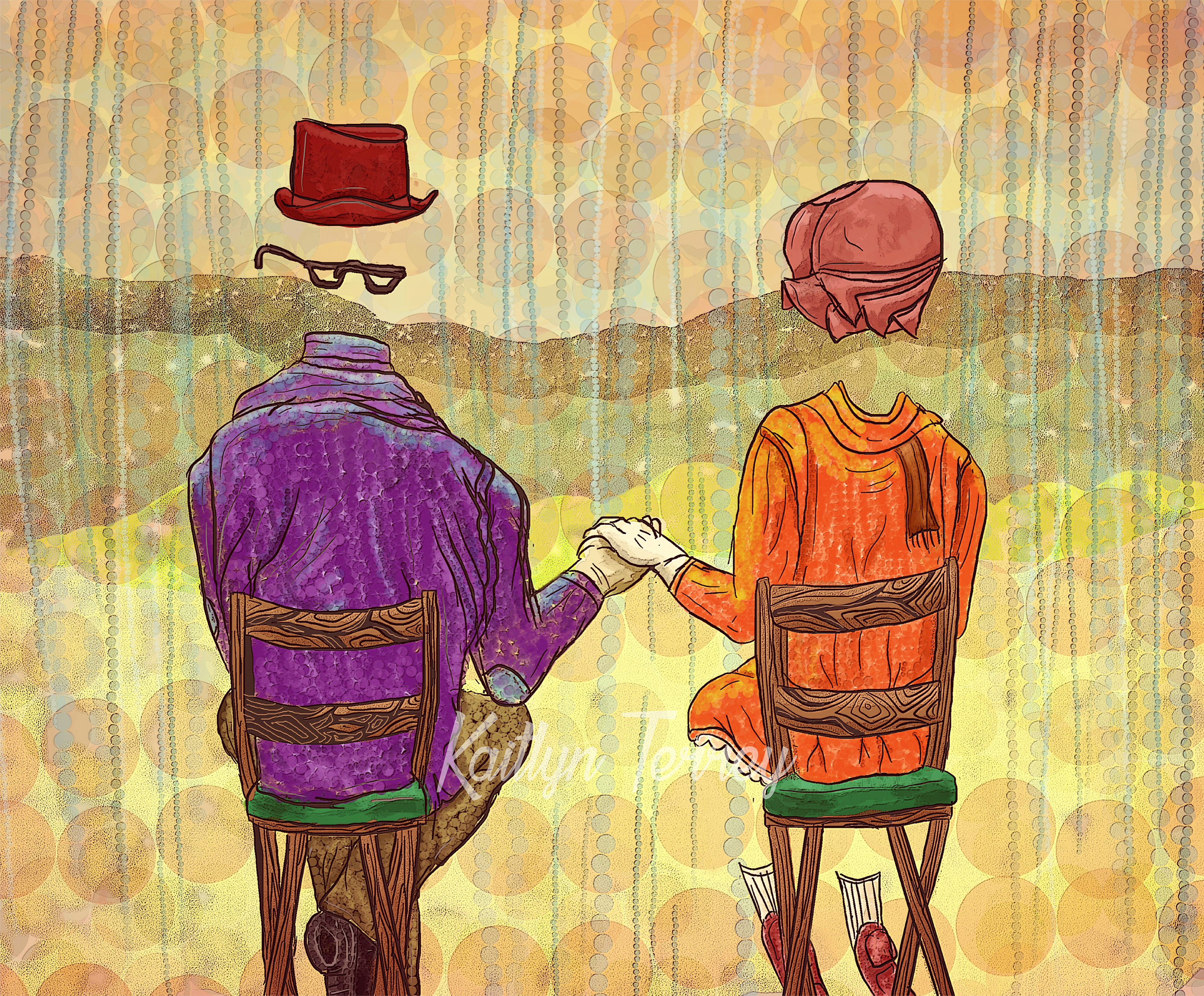 "Unavailable" A painting focusing on texture and color, inspired by street performers I saw in Rome
