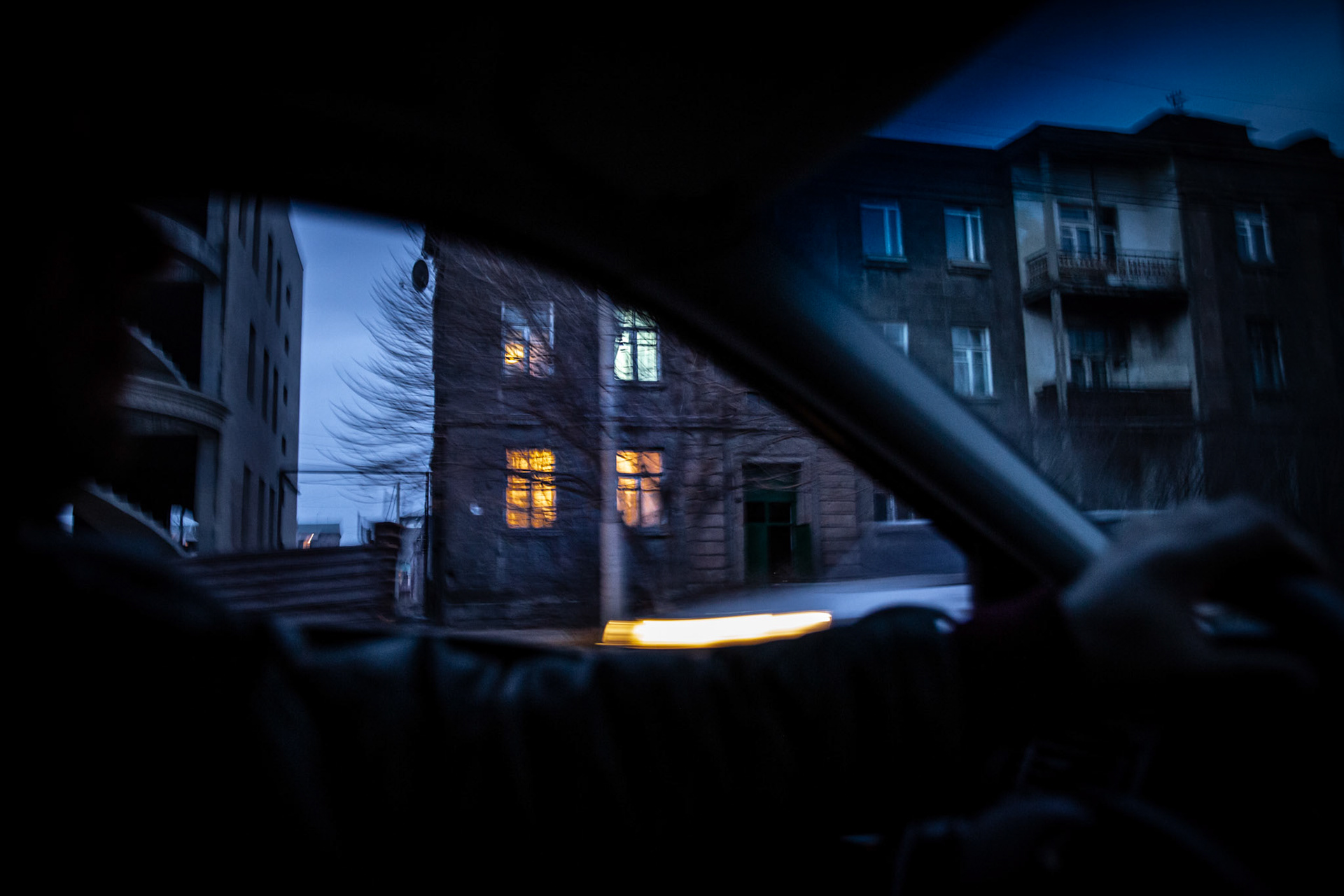 Soviet era buildings in a neighnorhood of Gyumri. Armenia