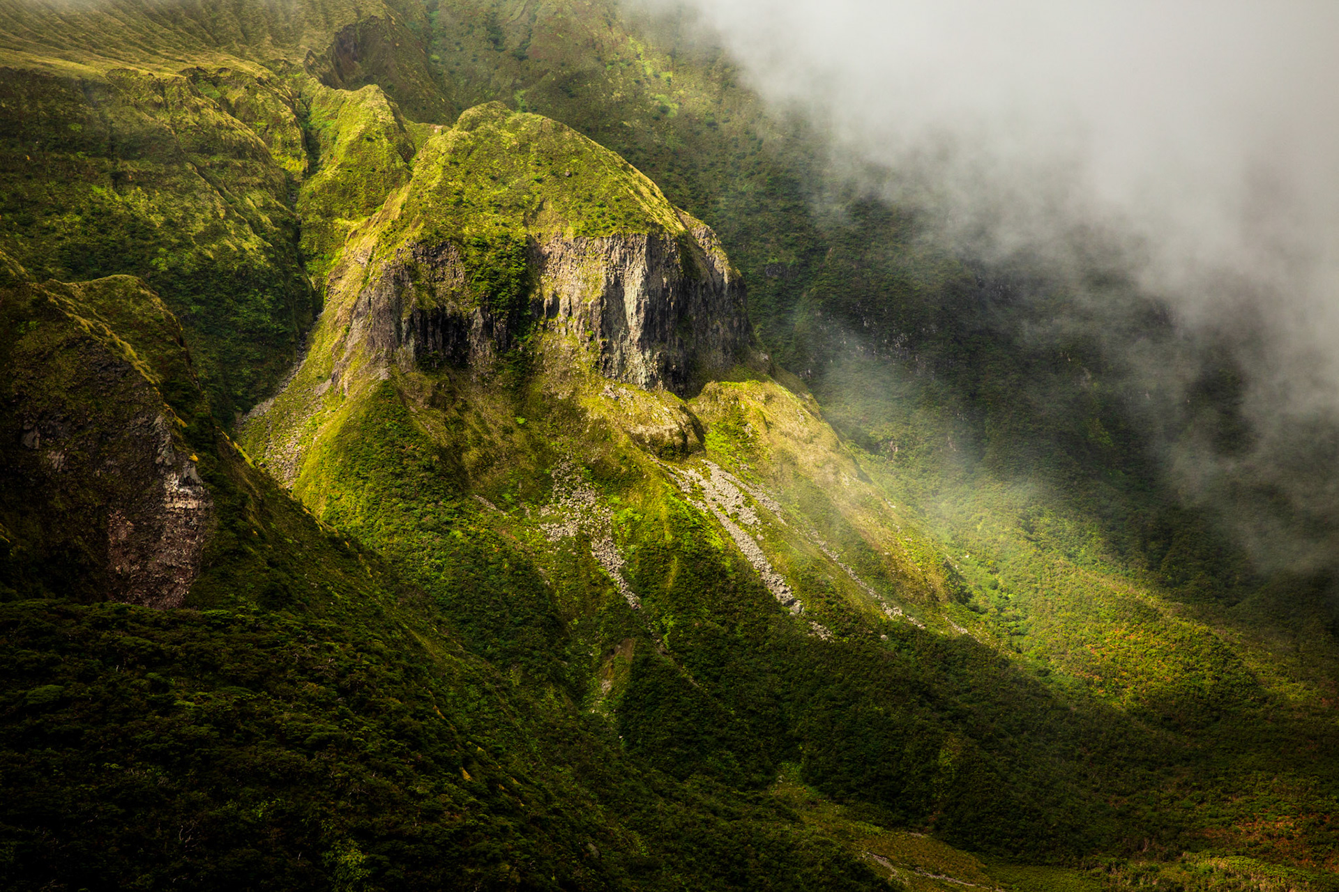 Faial caldera cliff. Azores, Portugal