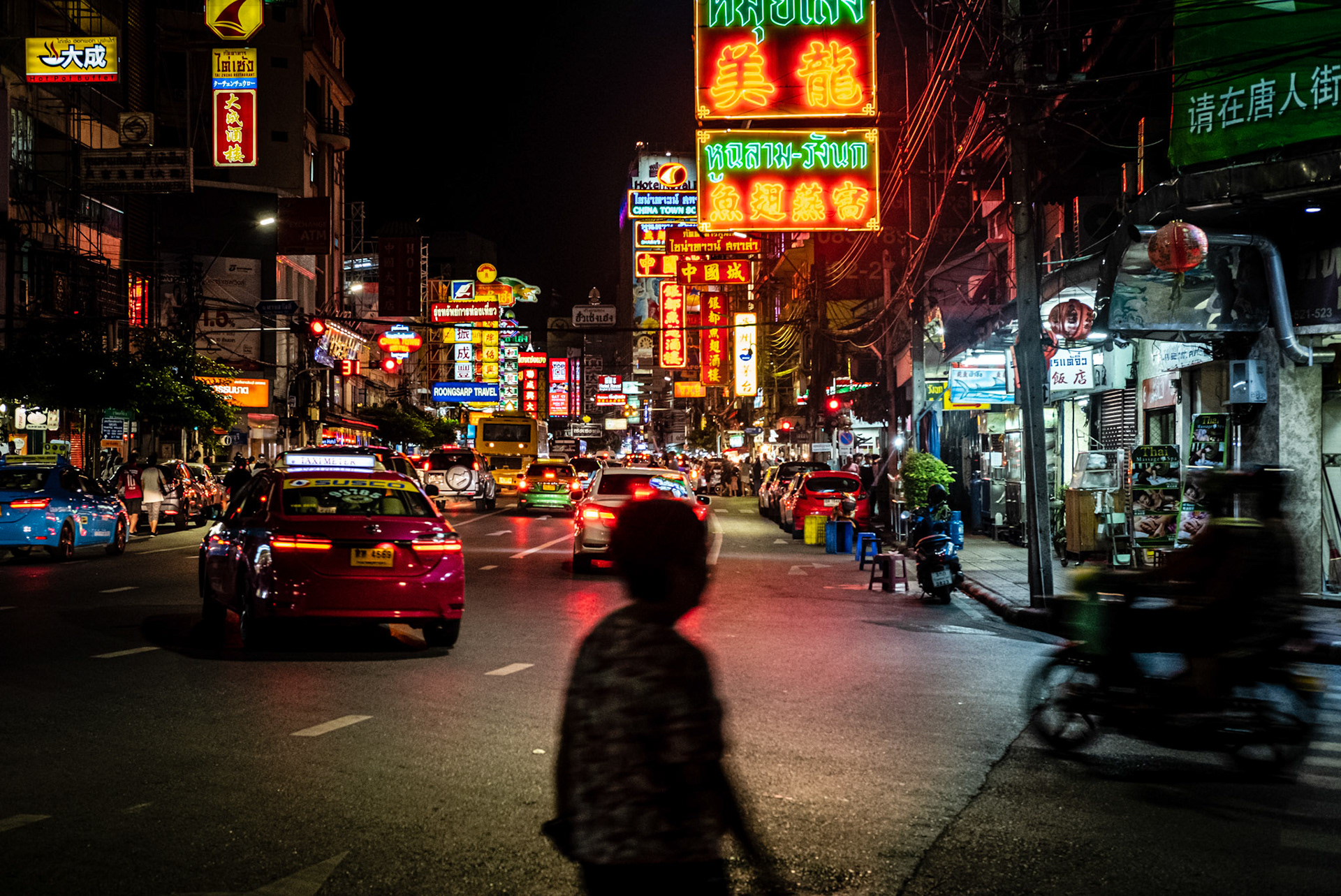 Bangkok, Thailand - 02 September 2018: Bangkok's Chinatown street scene