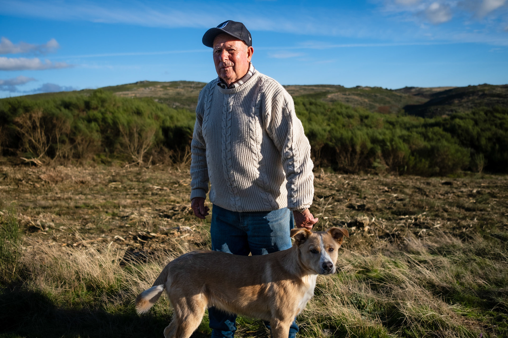 Peneda Gerês National Park, Portugal - 30 October 2022 : Fernando and his dog