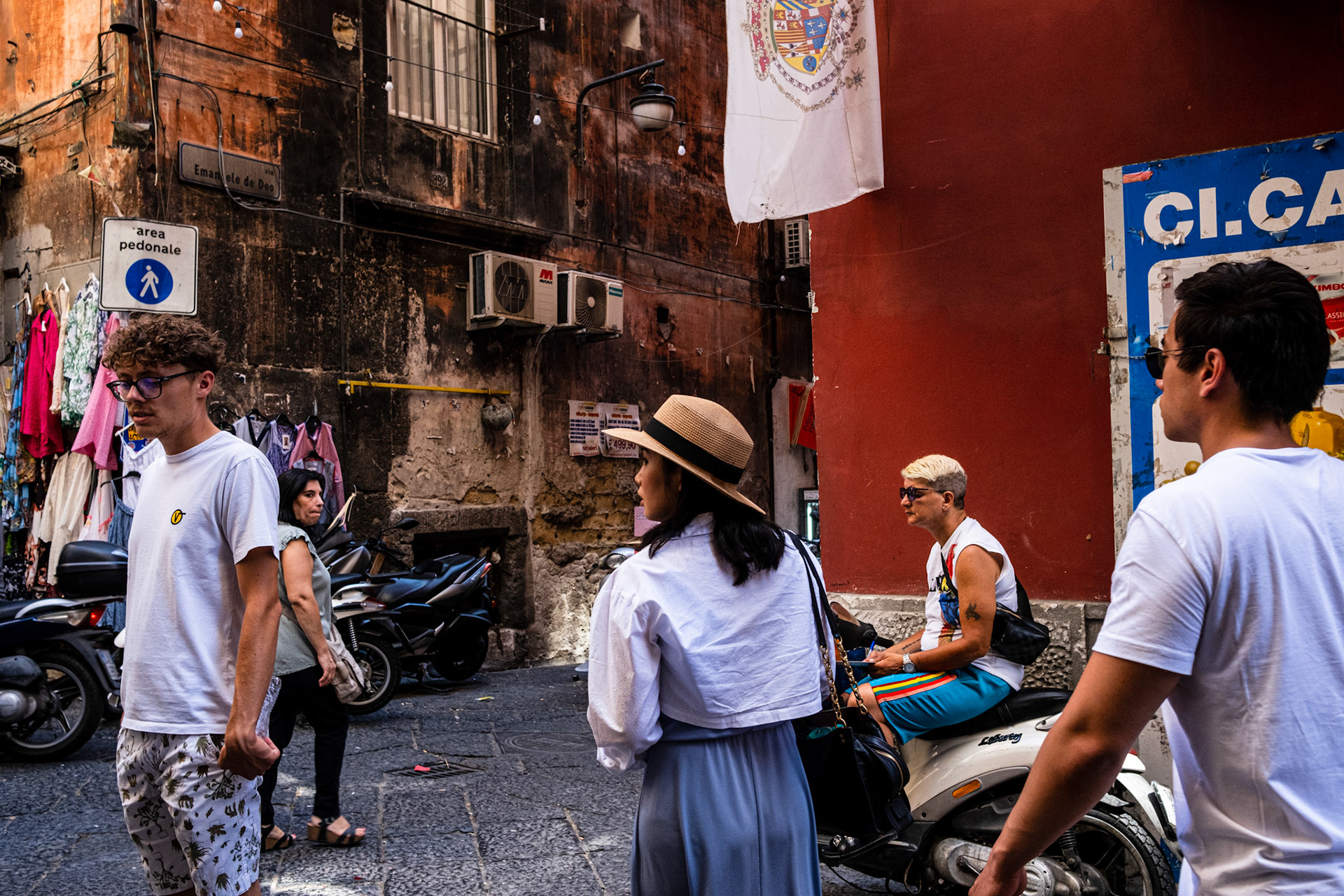 Naples, Italy - 02 August 2022 : People at Quartieri Spagnoli