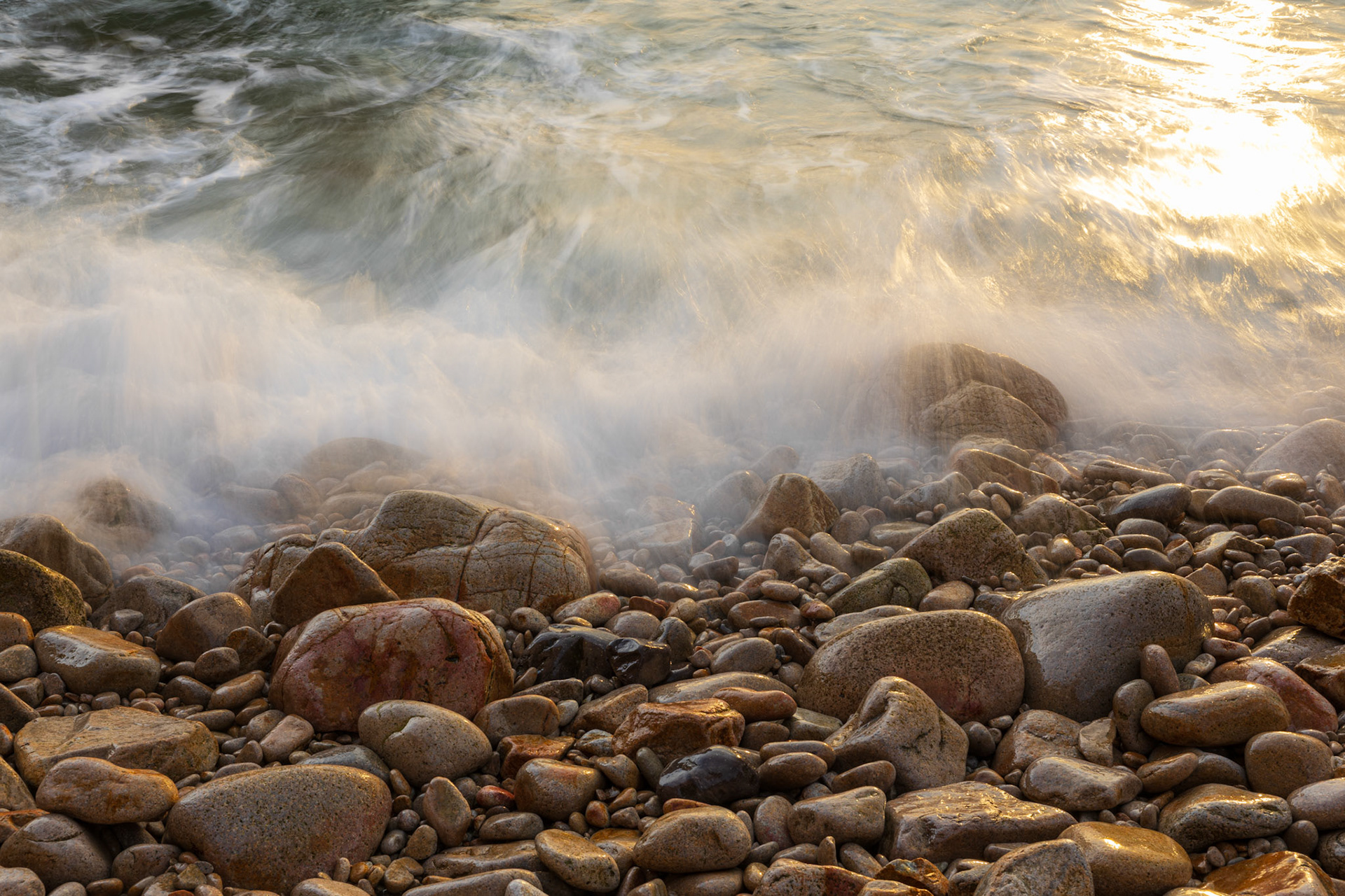 Sintra Cascais Natural Park, Portugal - 06 December 2024 : Sea waves over rocks