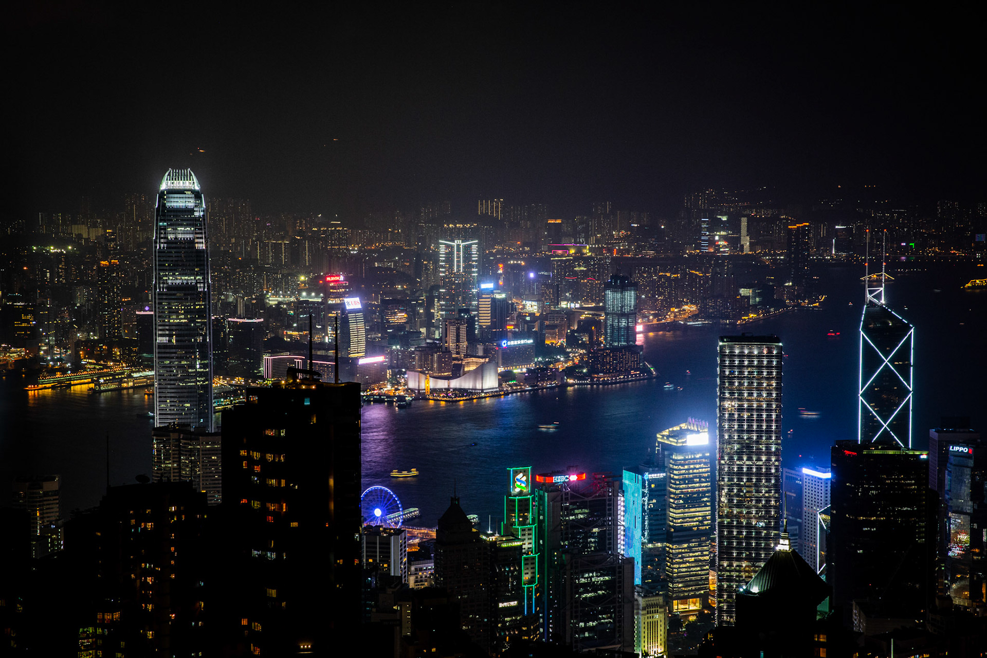 Cityscape view over Hong Kong