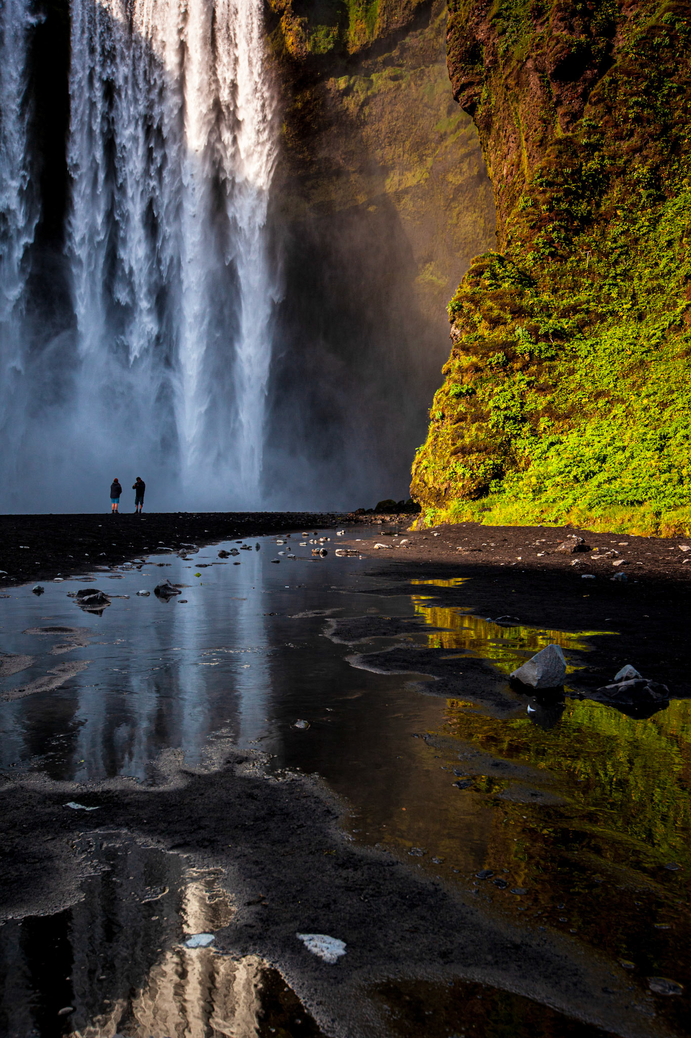 People in front of Skogafoss. Iceland