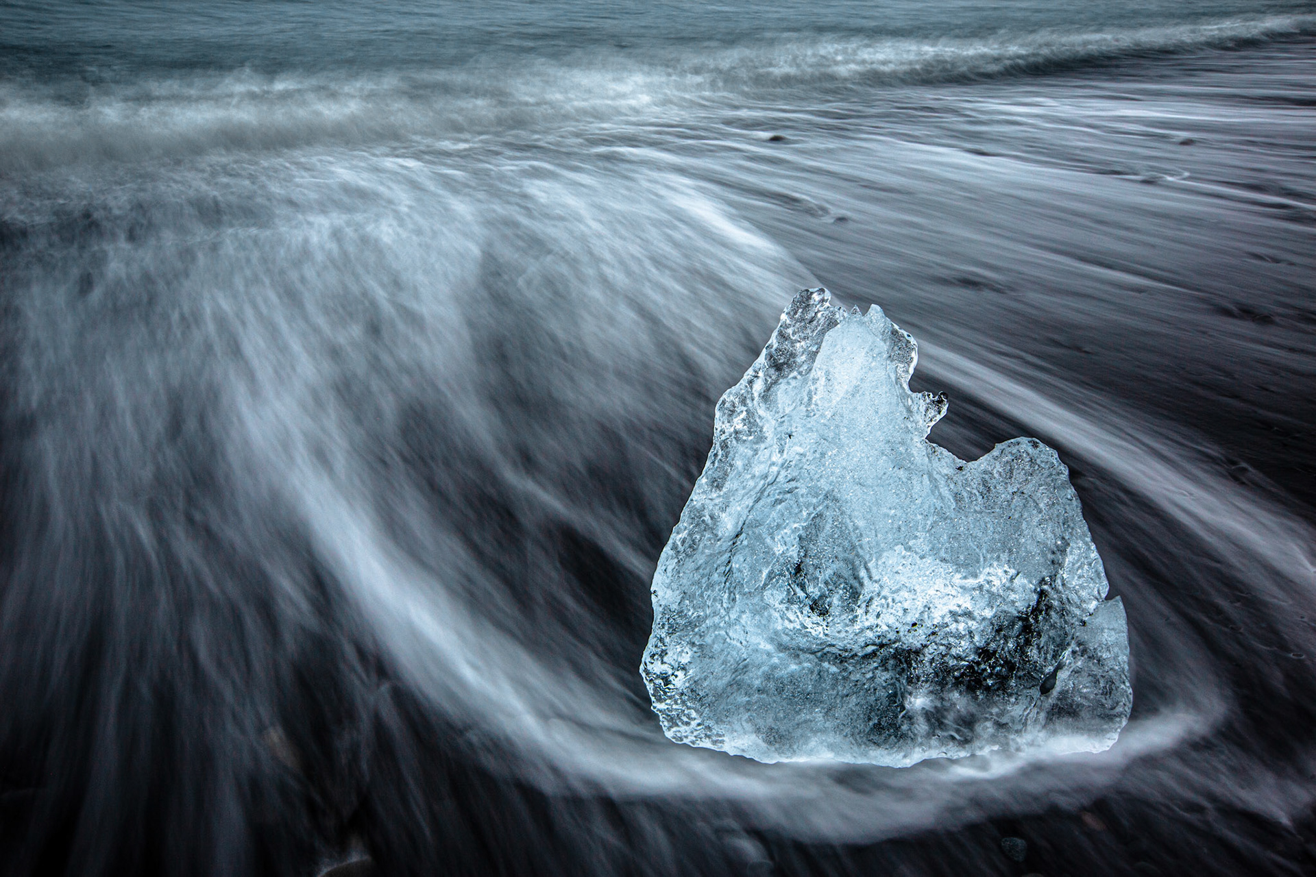Iceberg at Jokulsarlon beach. Iceland