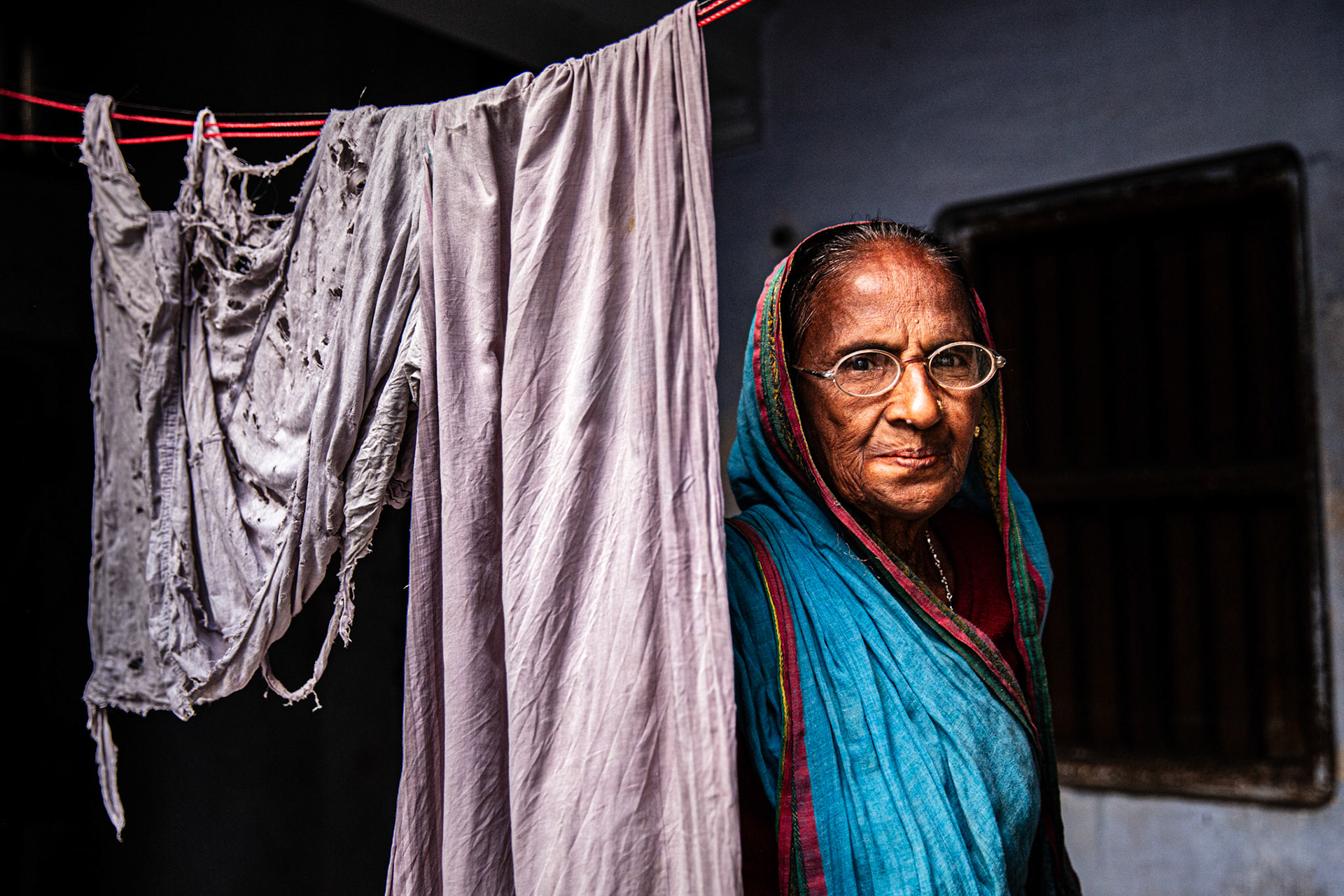 Widow in an ashram. Varanasi, India