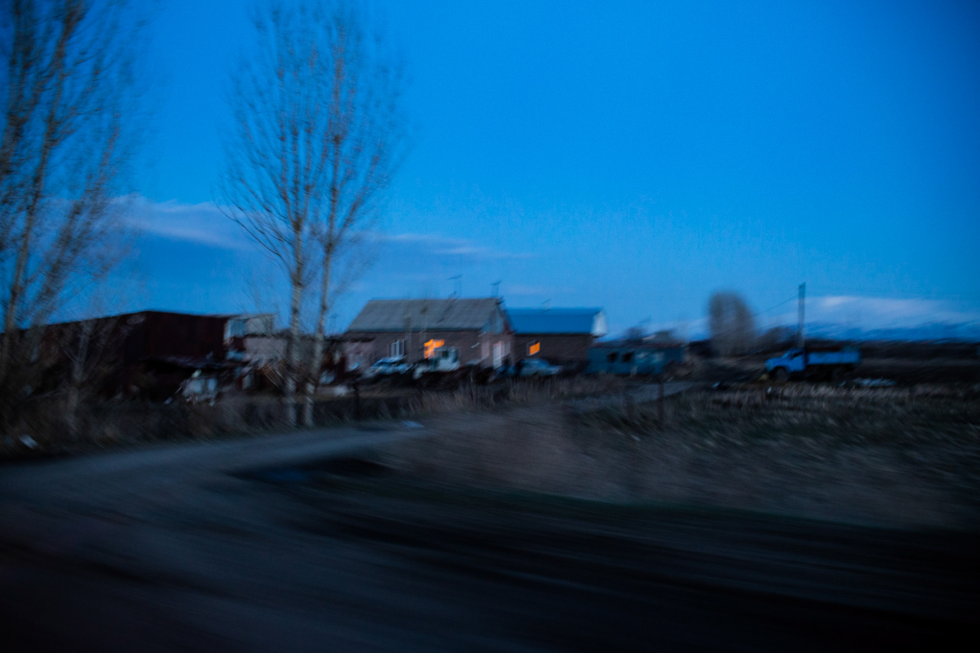 Soviet country houses in the outskirts of Gyumri. Armenia