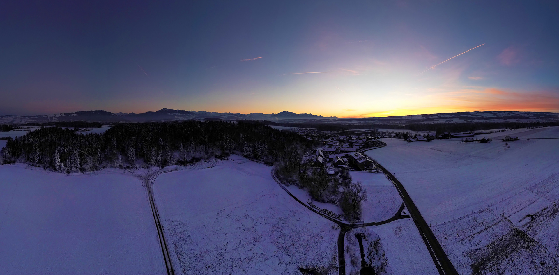 Sonnenuntergang im Winter