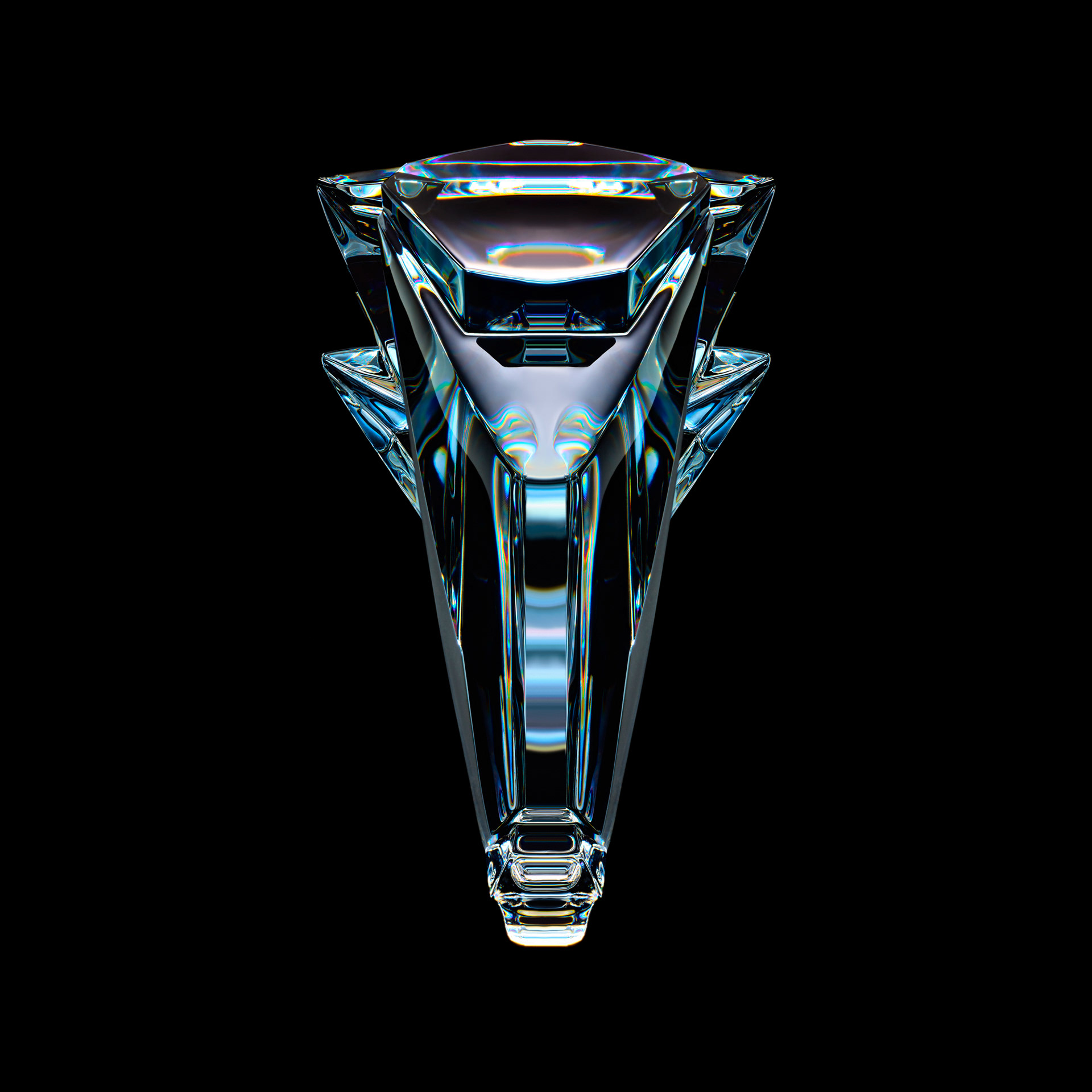 Still life photography, Palast photographie, Totems from a future cult, made from transparent matter, Paris, France