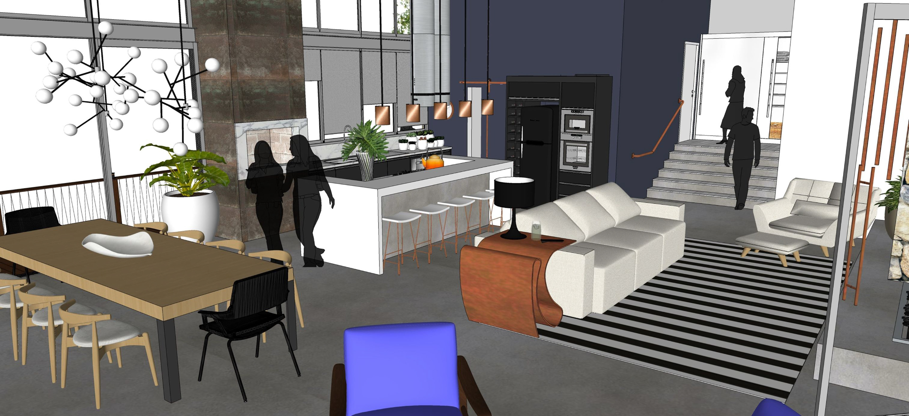 LIVING ROOM + KITCHEN