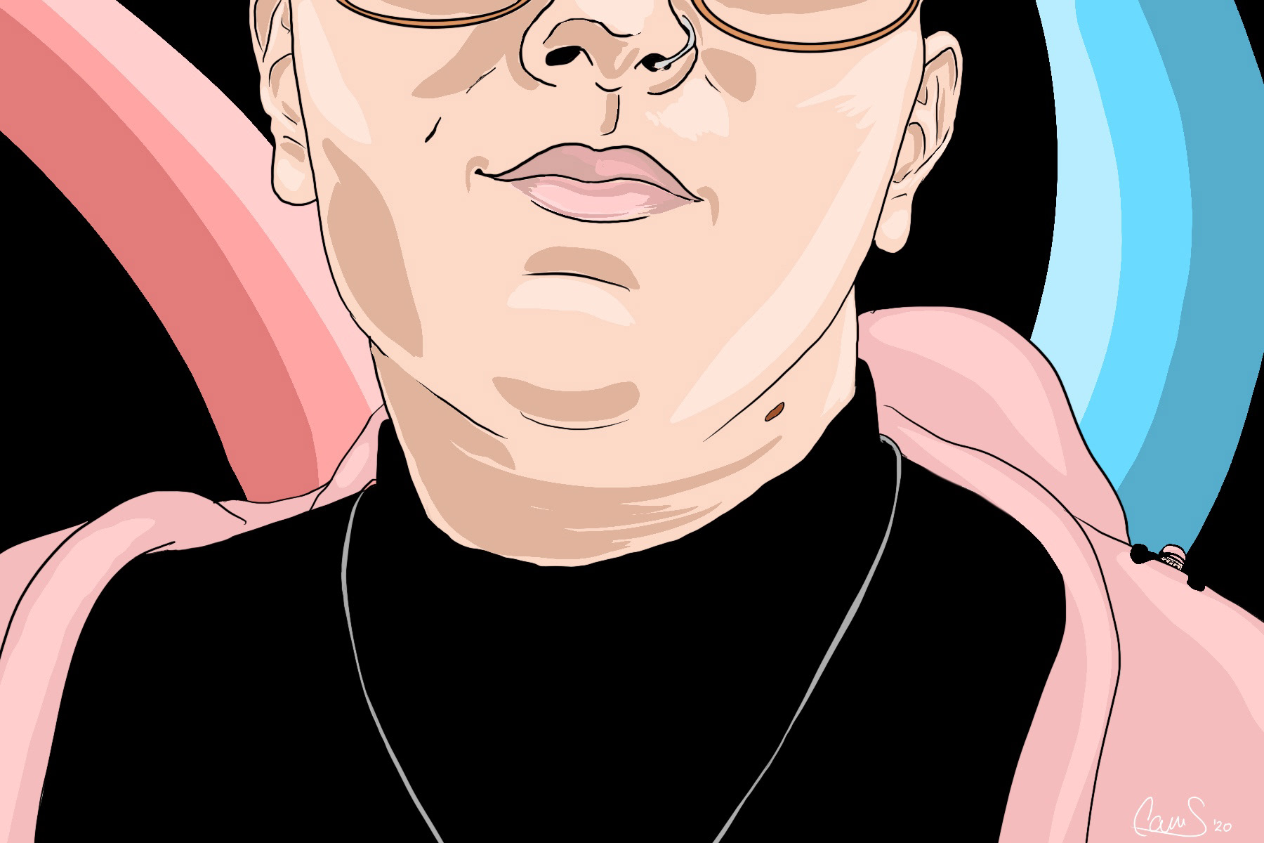 "Tucker", 6 in x 4 in (300 dpi), Procreate, 2020