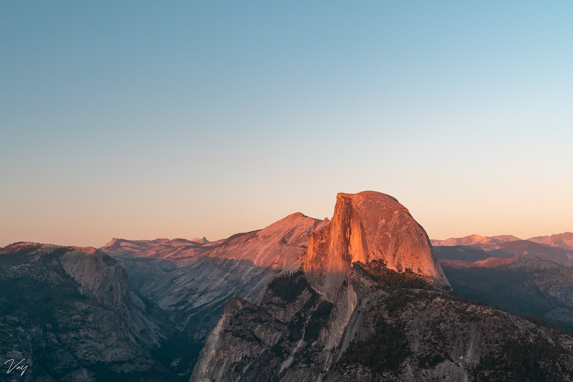 Sunset at Half Dome