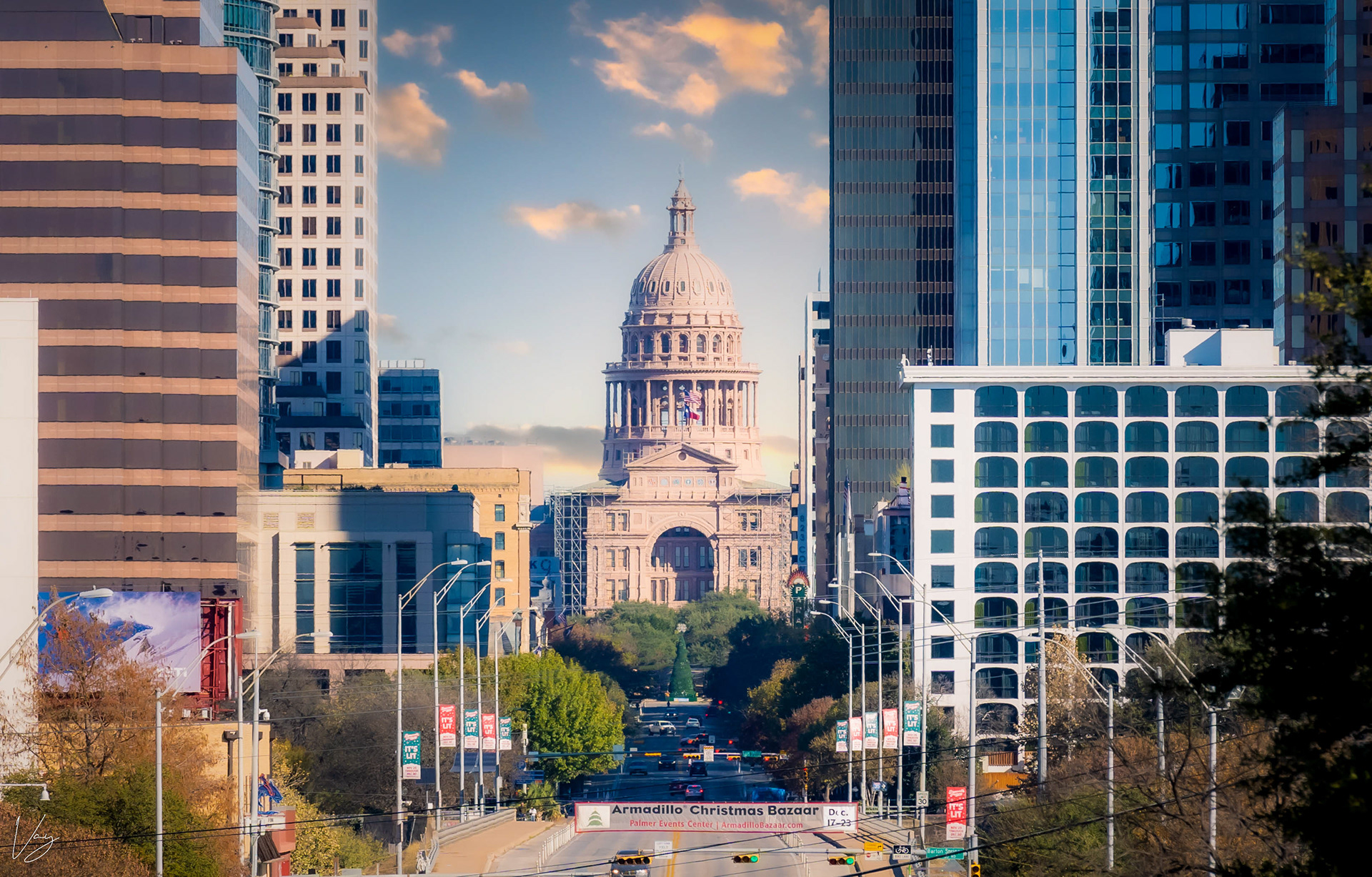 Texas Capitol during Christmas