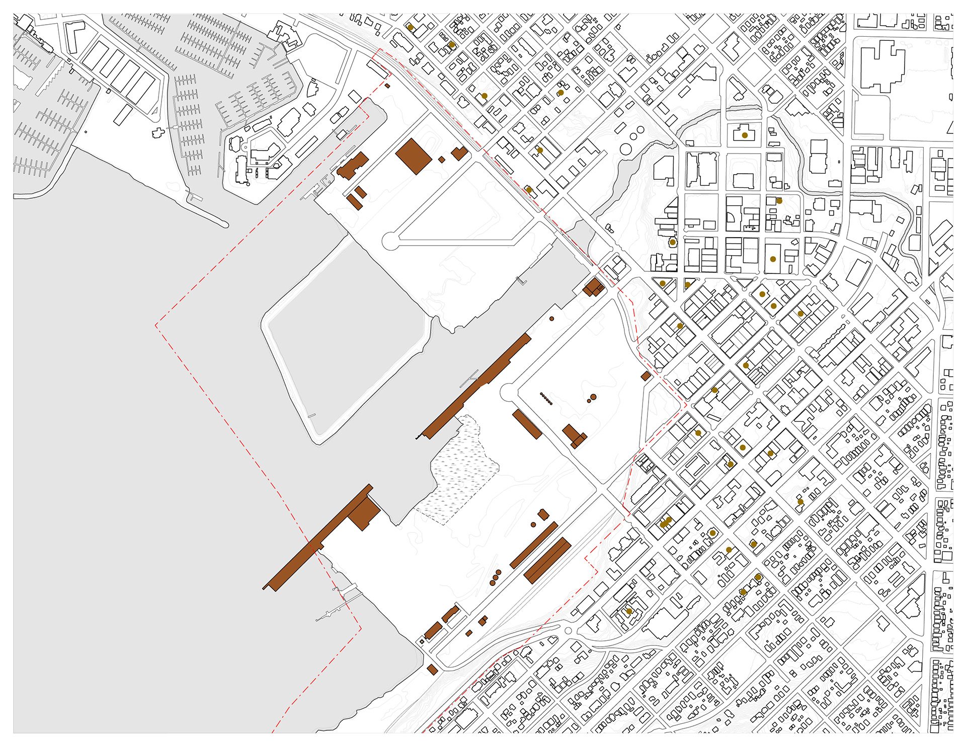 site plan: adaptive re-use of existing structures