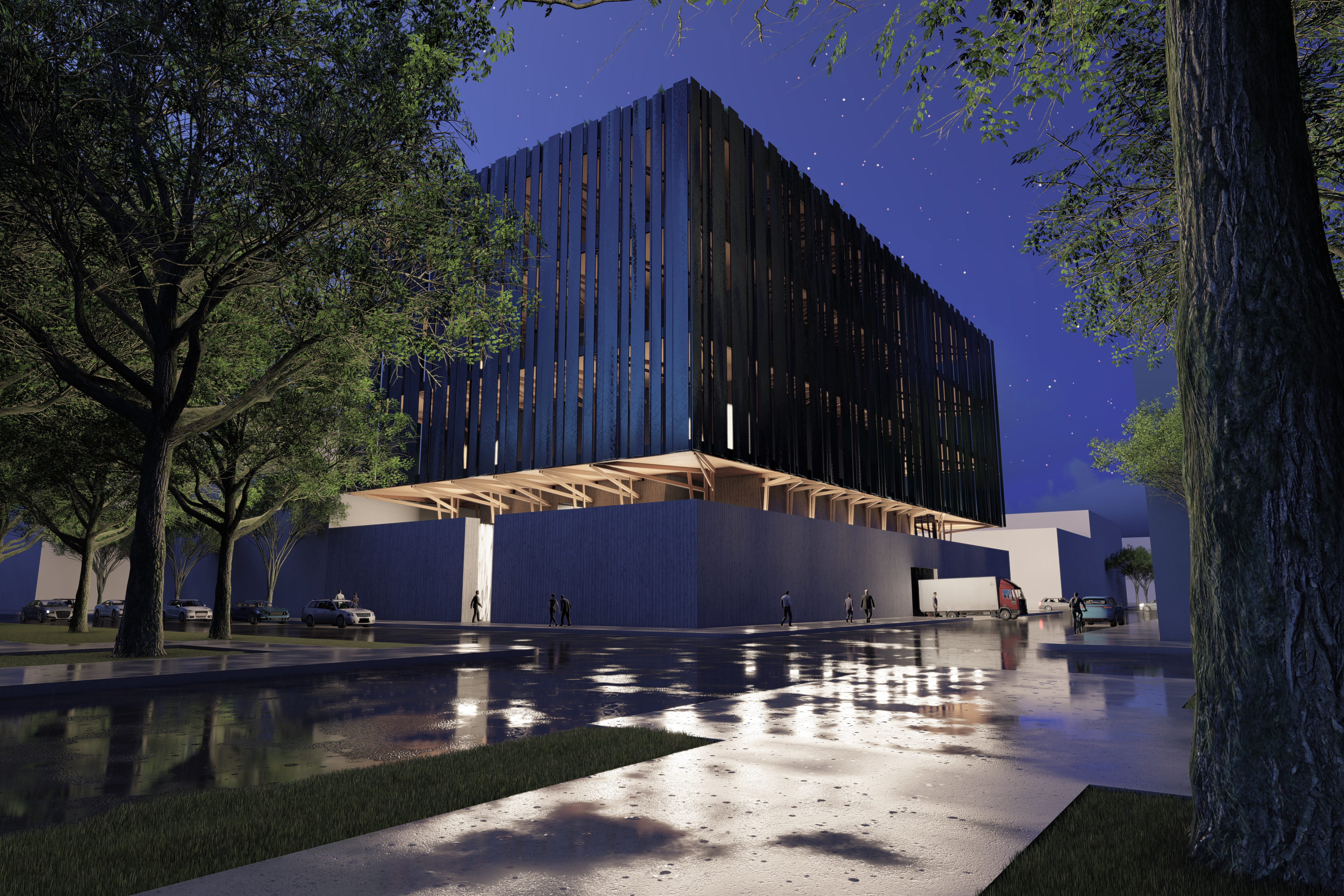 view from the park blocks [night]