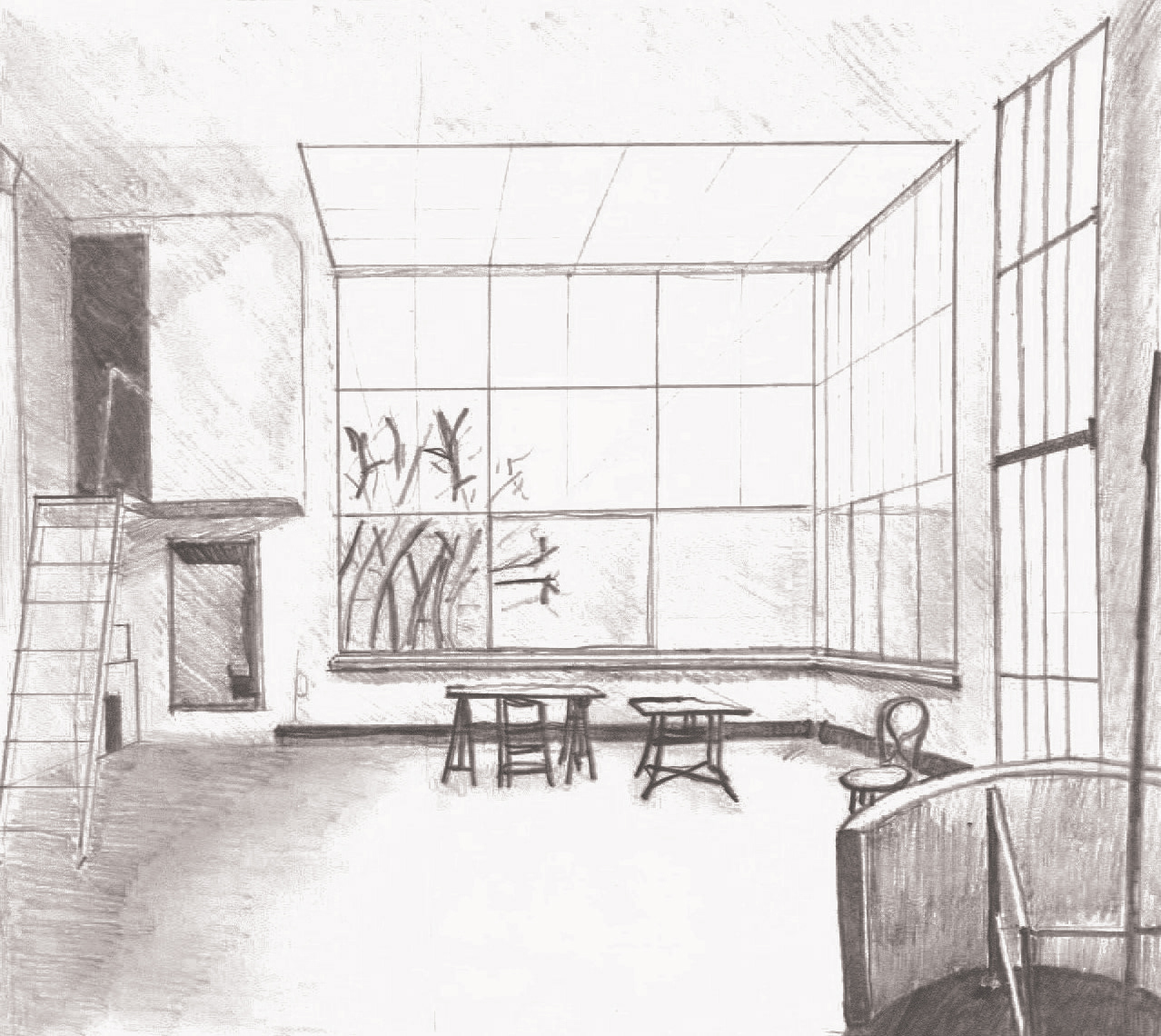 1 hour sketch: ozenfant studio le corbusier