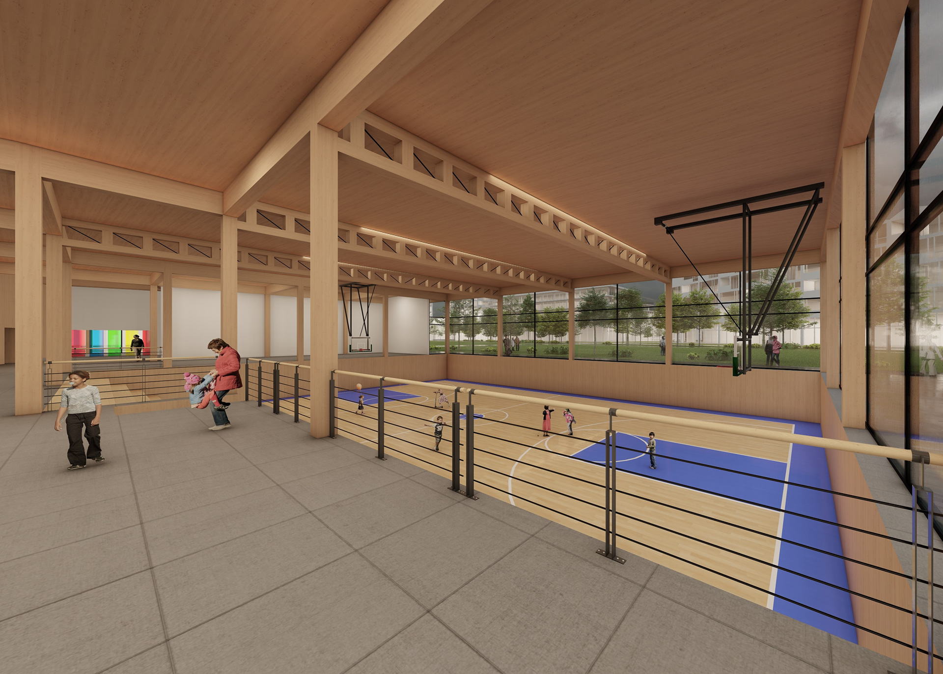 lobby and gym
