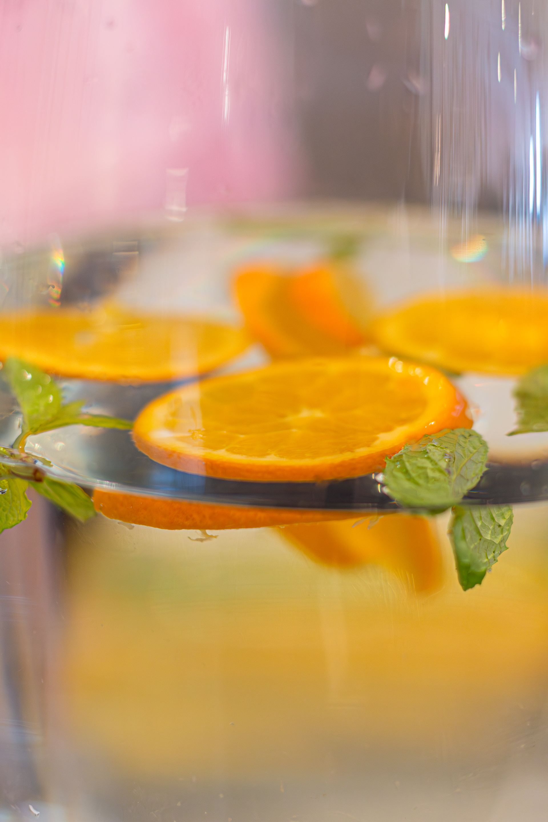 Fresh Lemon and mint Water