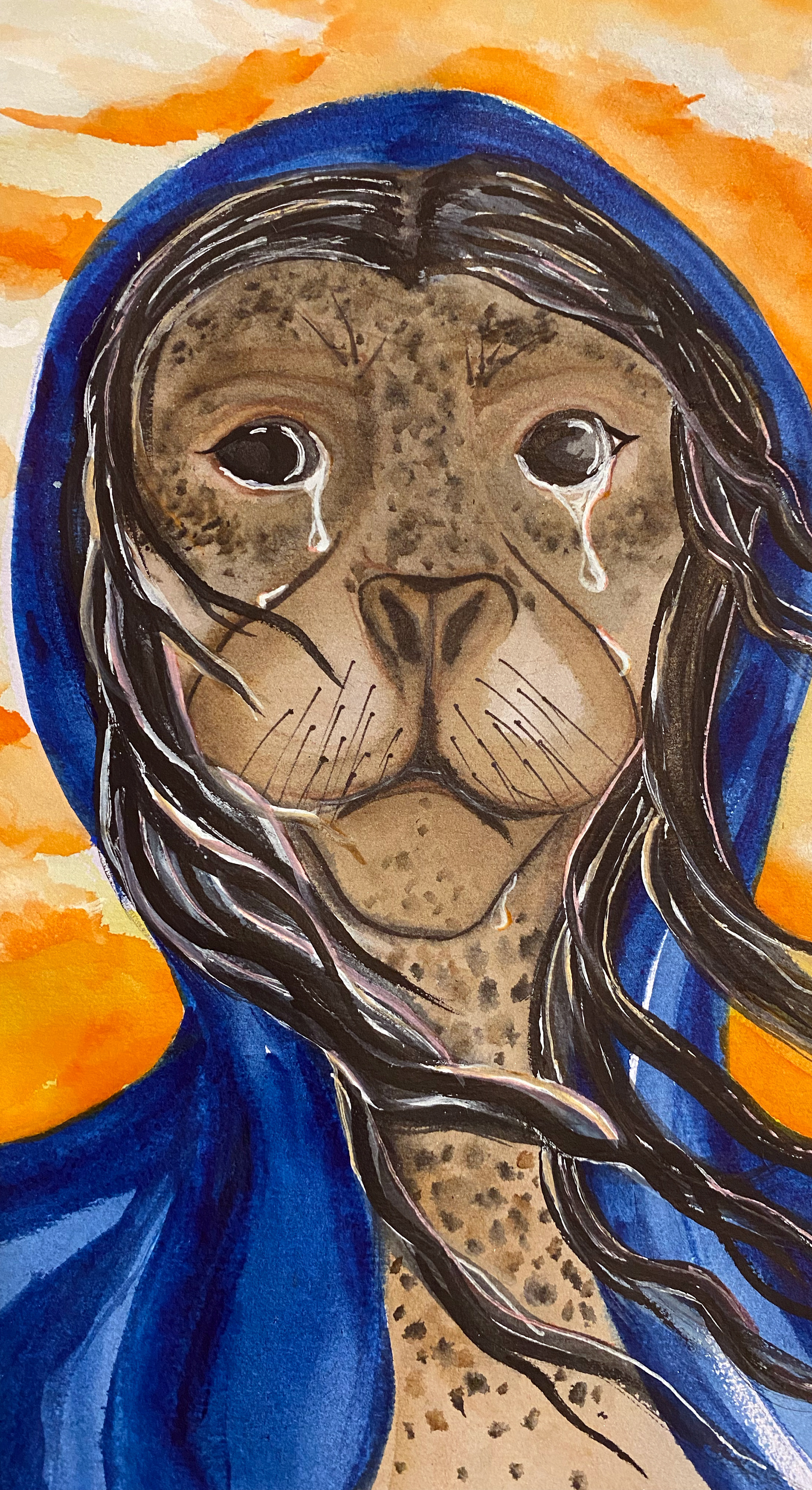 Grief (Watercolor and Pen)