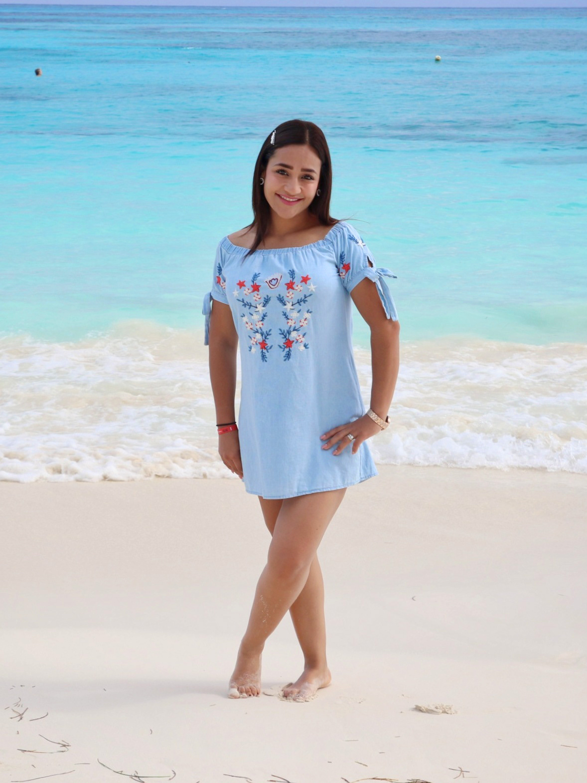 Foto de cumpleaños en la Playa con arena y mar, Cancún