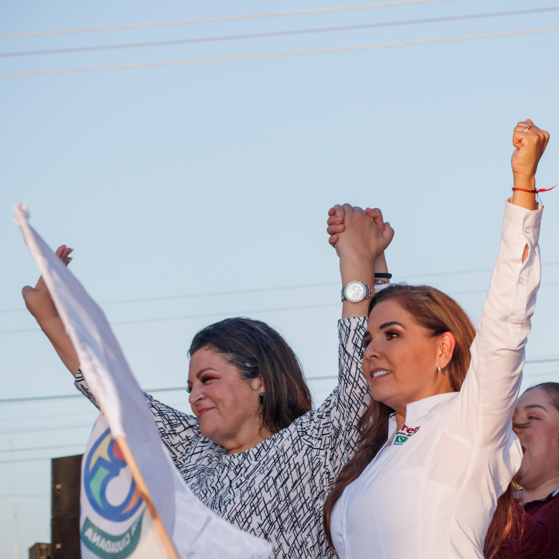 Mara Lezama y Lulú Cardona en el Arranque de campaña de Mara Lezama en Chetumal Quintana Roo en Abril 2022