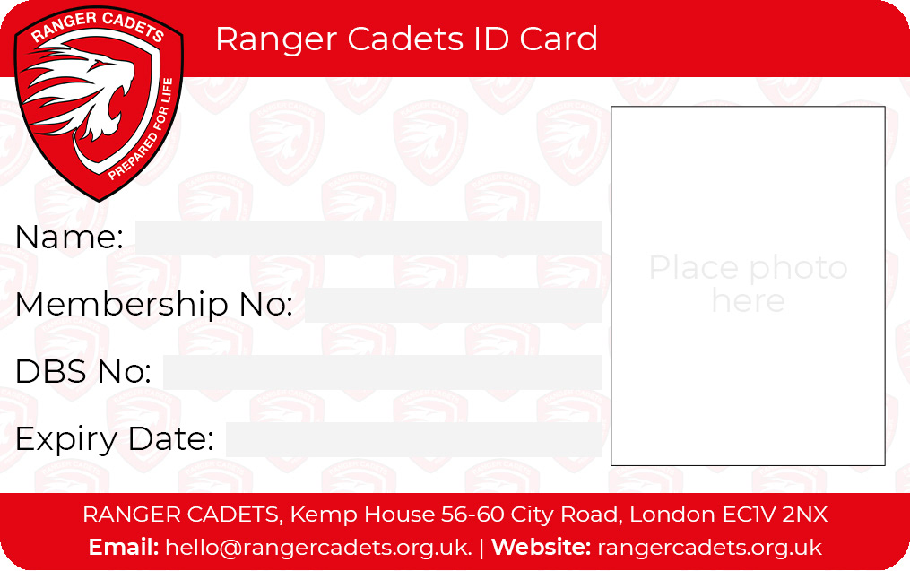 Ranger Cadets ID Card