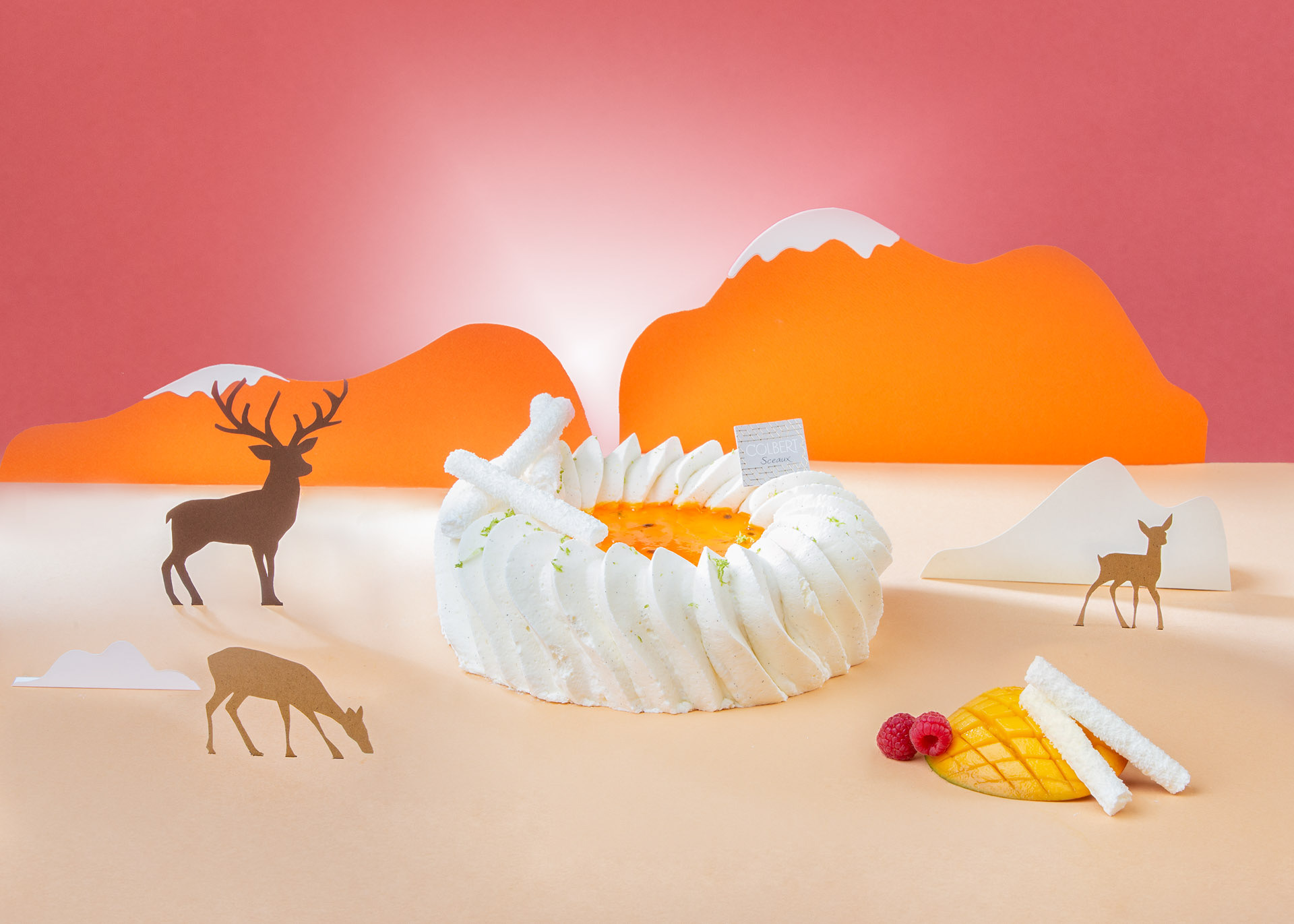 L'aube sur la crème chantilly