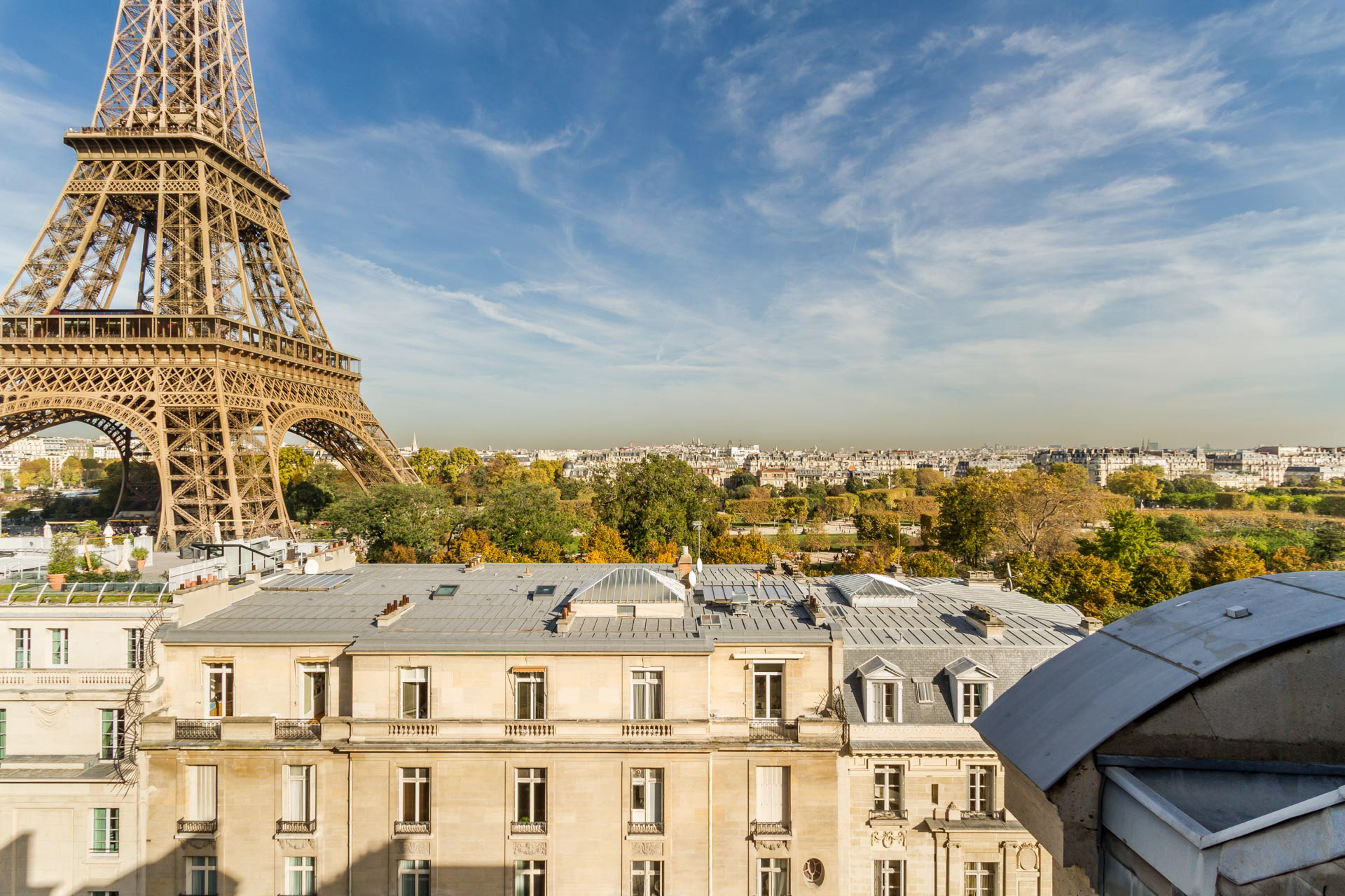 La vue des champs de Mars