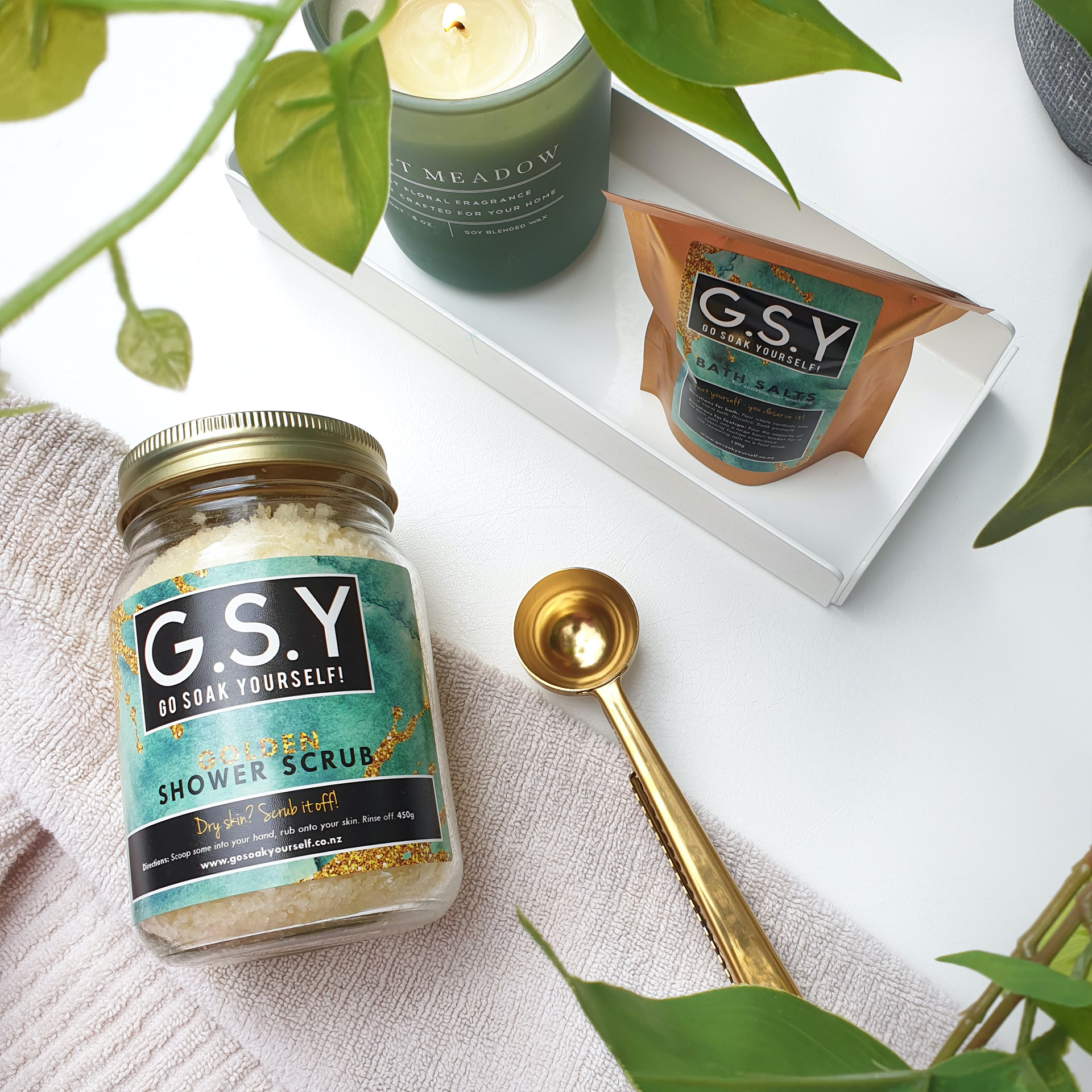GSY shower scrub styled photo