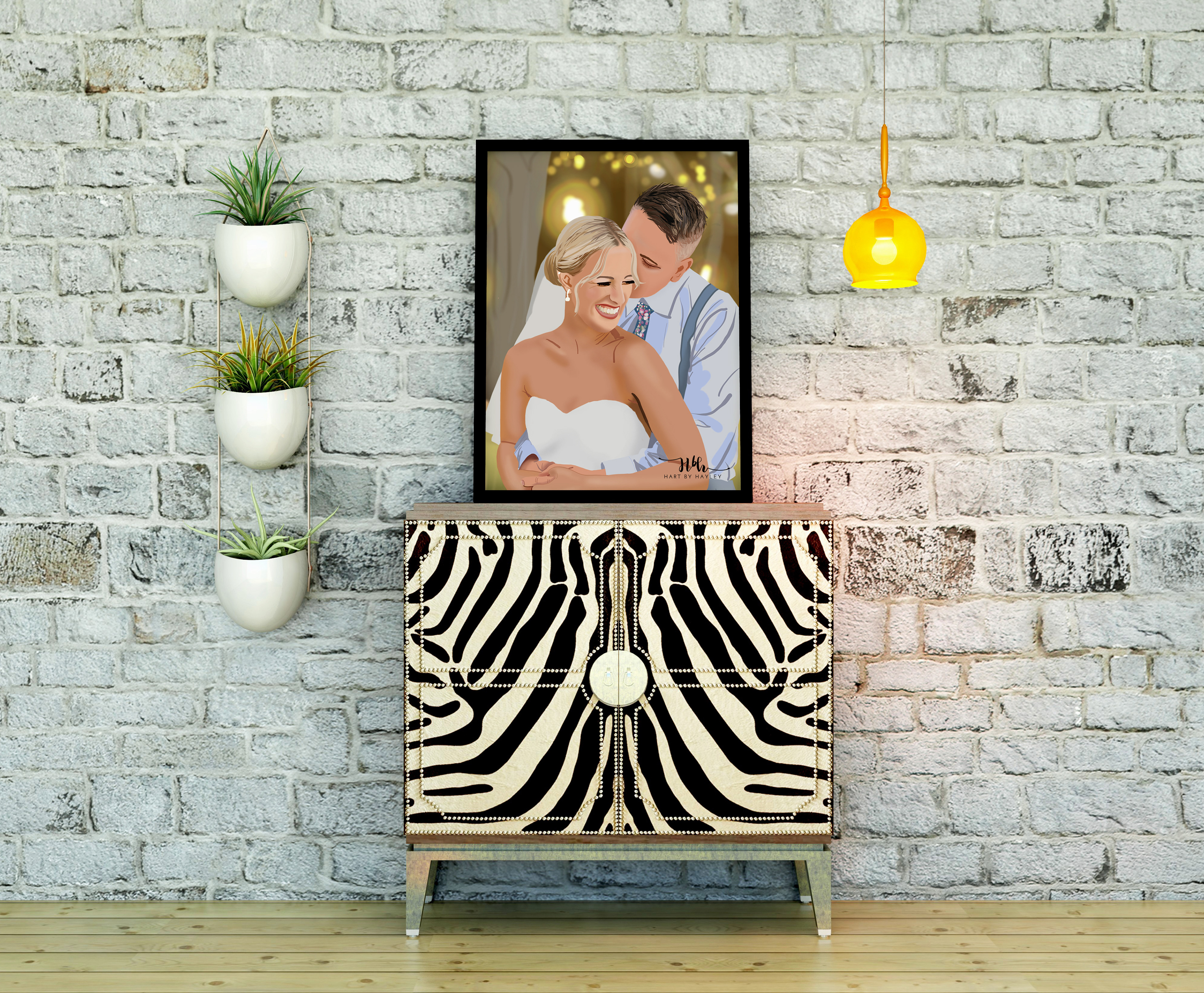 Photo realistic wedding digital illustration