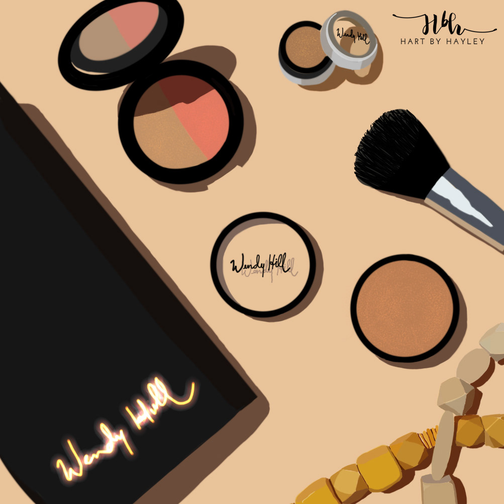 "Photo realistic" digital illustration of product flatlay