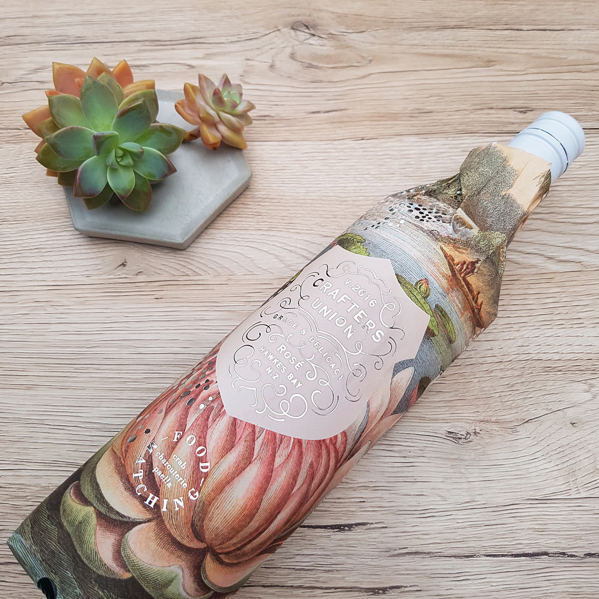 Styling for Crafters Union Wines c/o The Business. 2017
