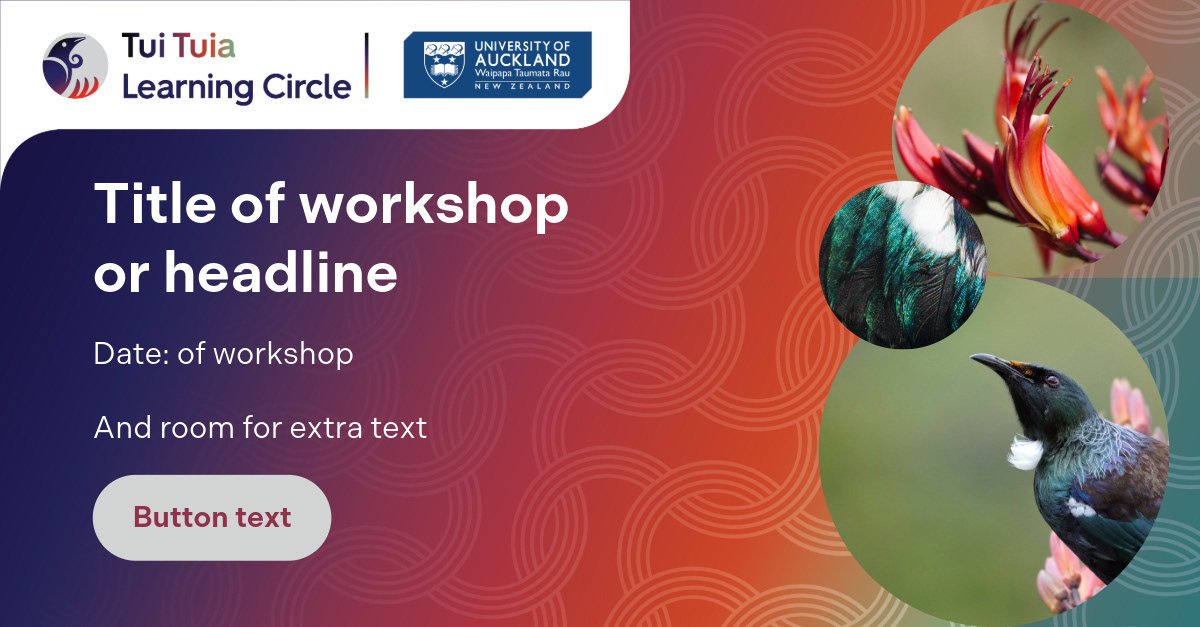 Tui Tuia Workshop
