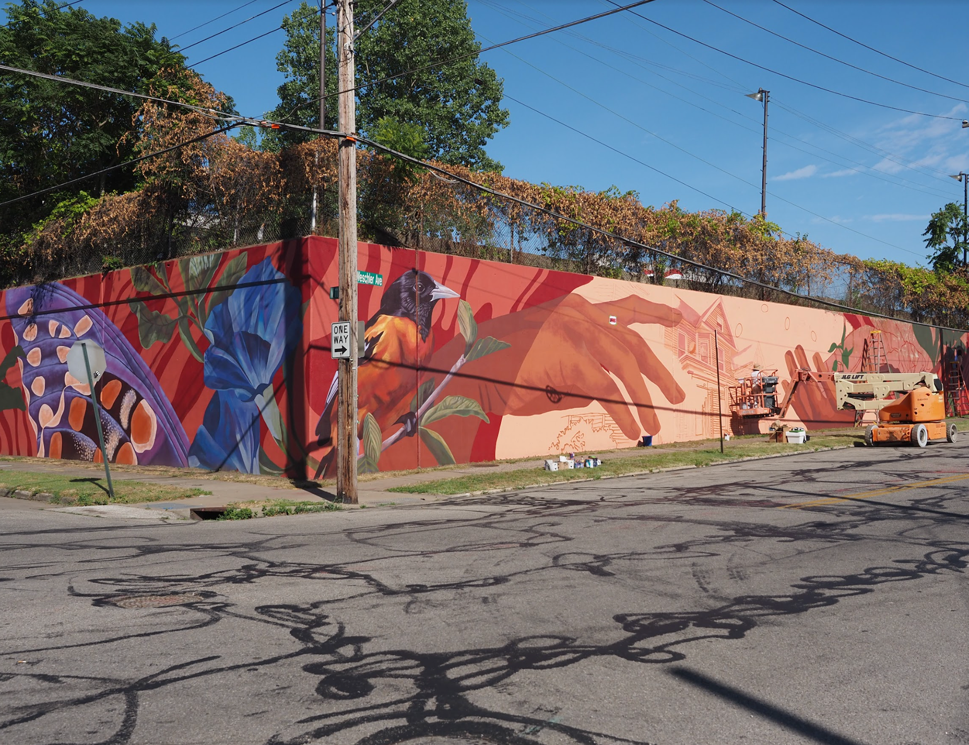 One side of the mural complete