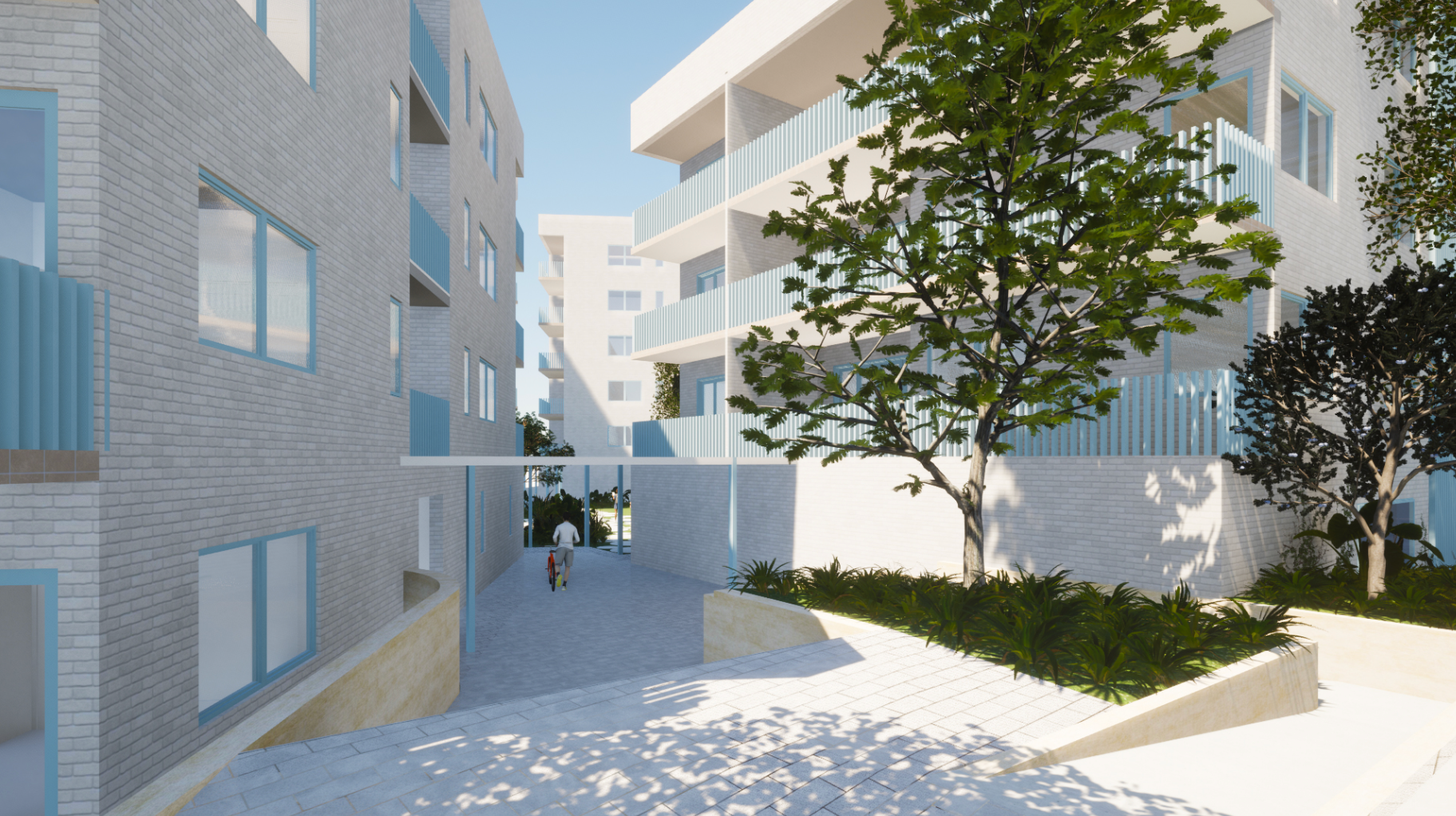 Site Entry from Rainbow Street Render