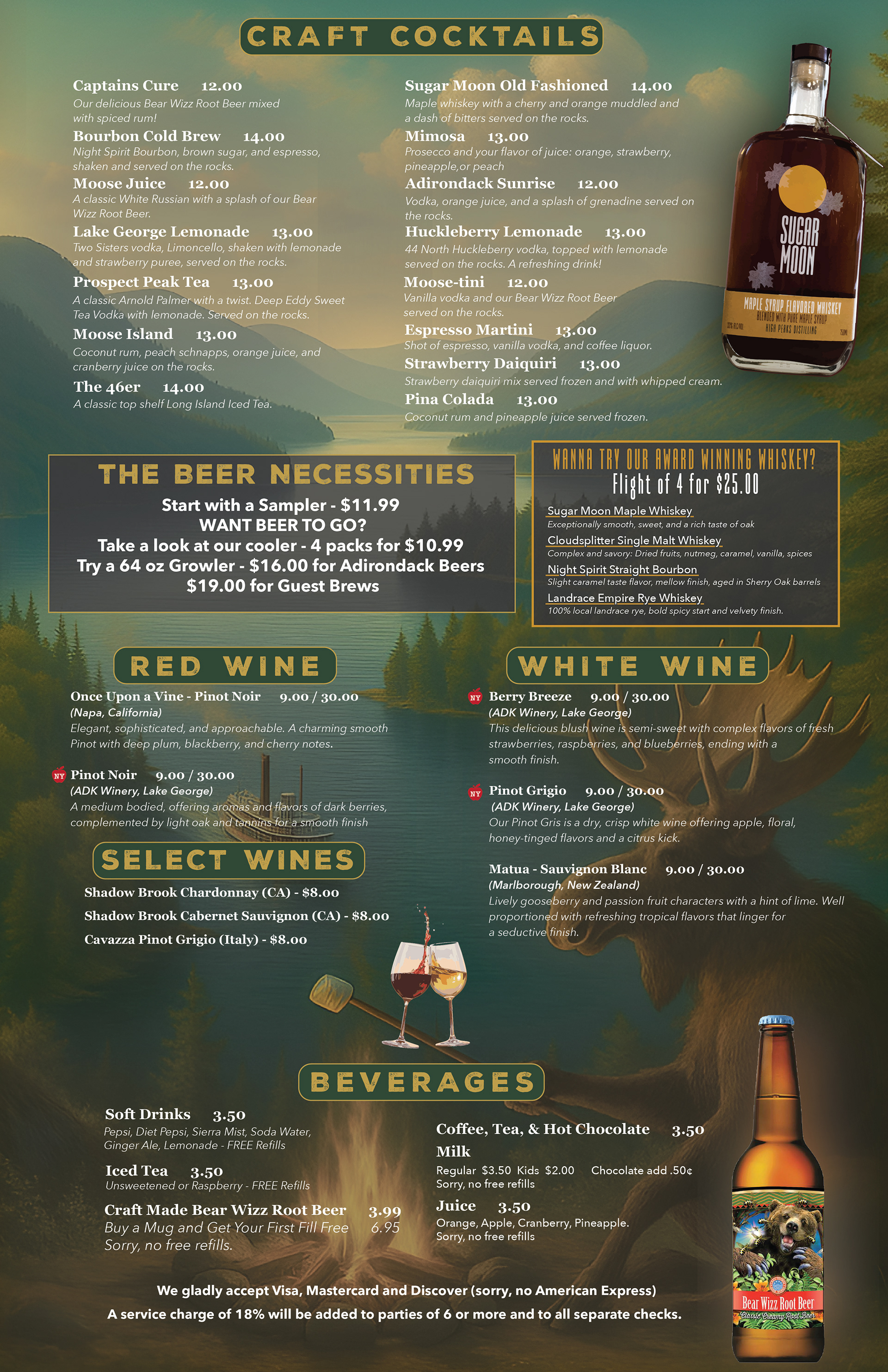 Back of summer menu (2025)