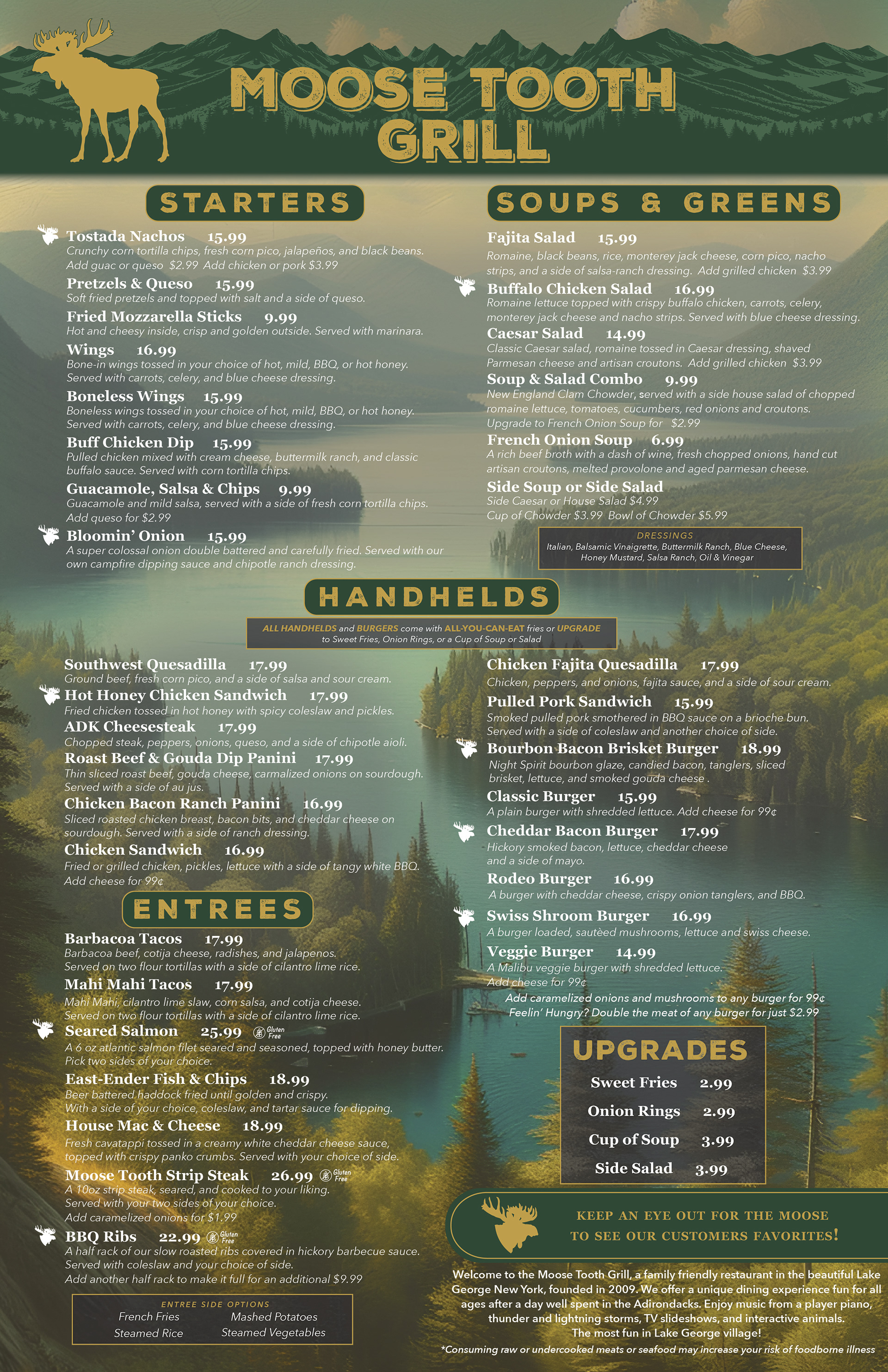 Front of summer menu (2025)