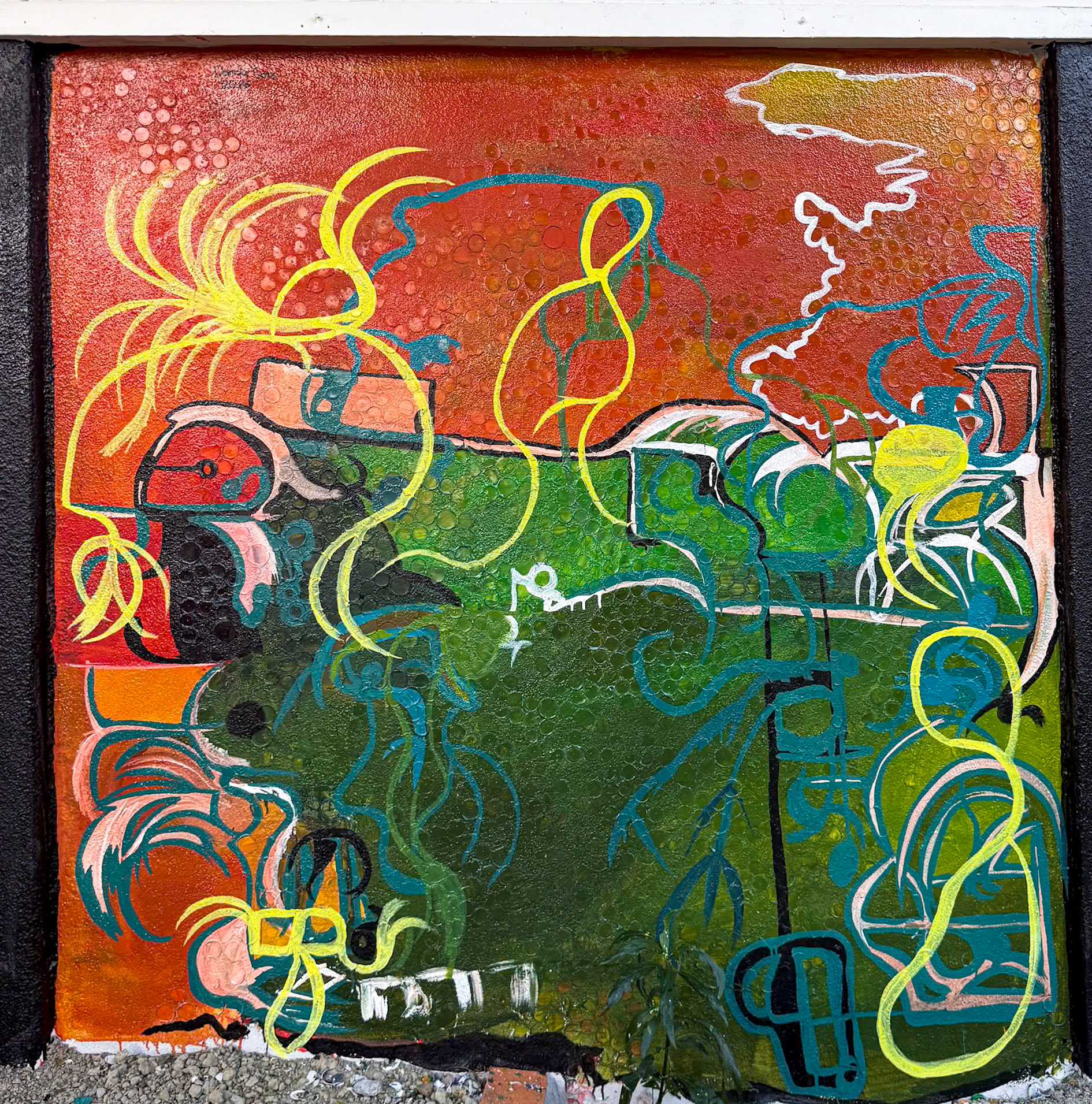 Acrylic on Exterior waill