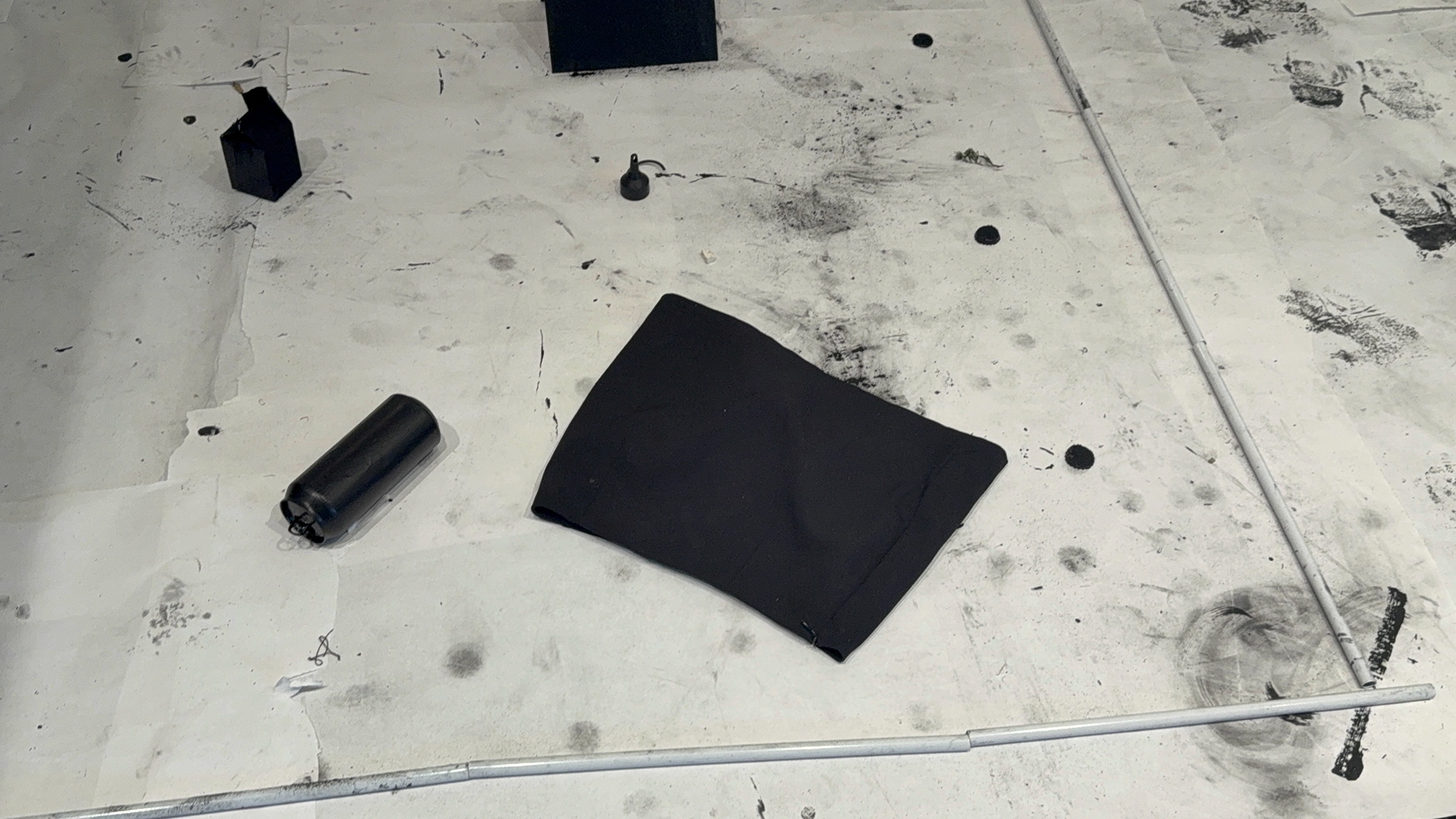 Found Objects Covered in Charcoal, 2025