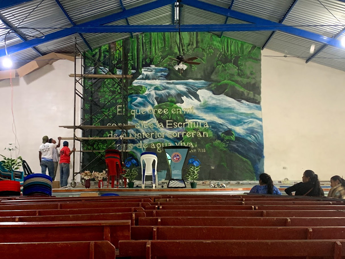 Mural Iglesia Chisec