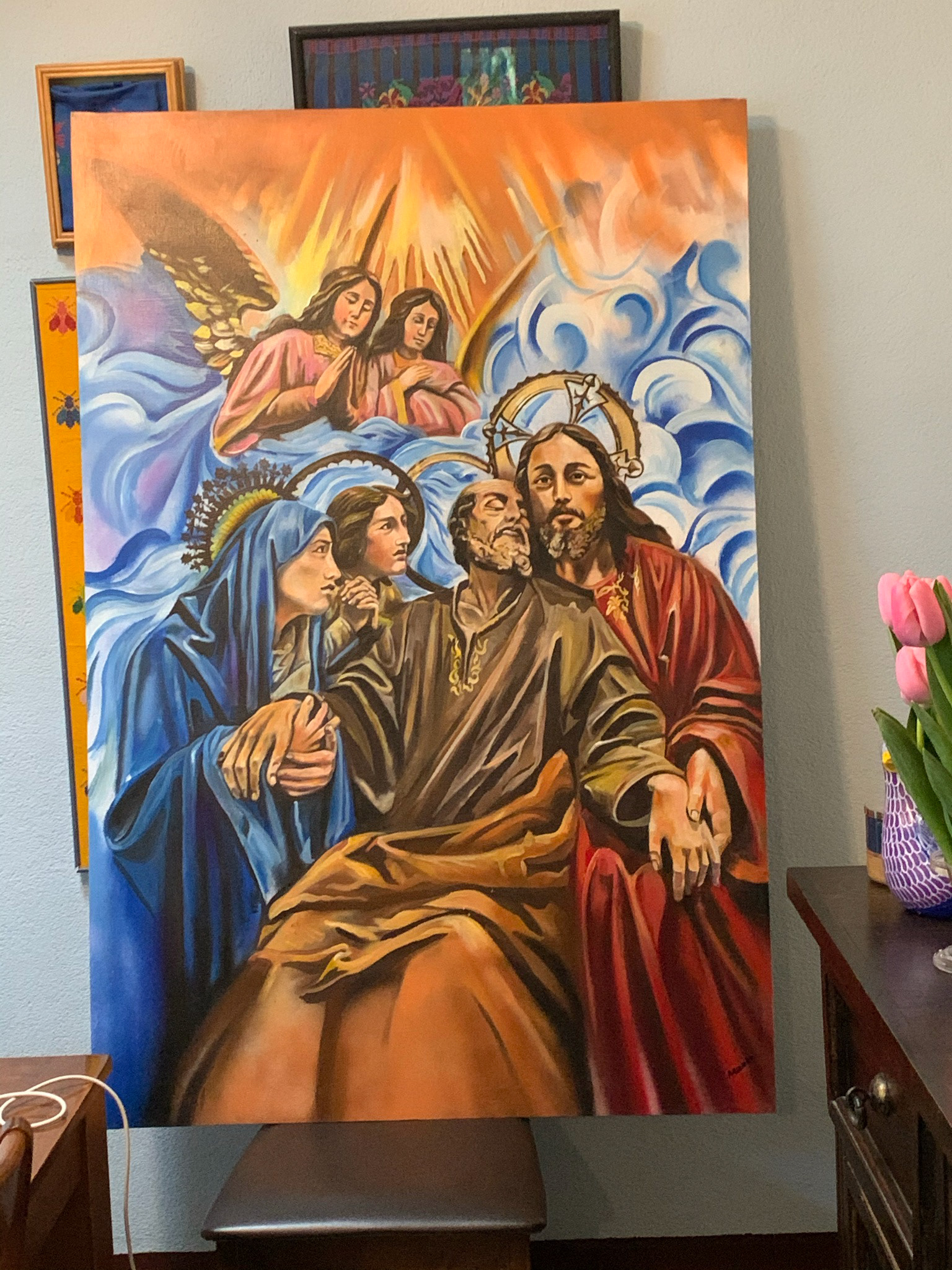 Preproducción obra San Jose Acrílico sobre lienzo 1.50m X 1.20m