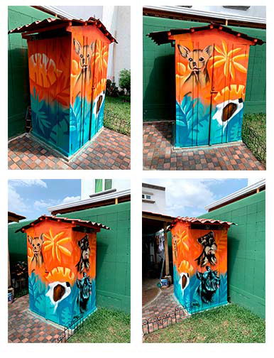 Mural en Bodega de madera